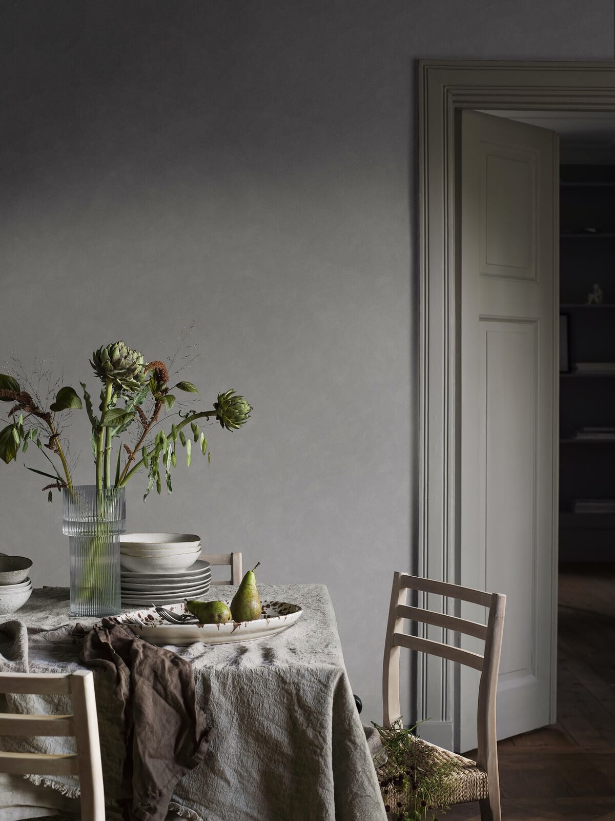 Tapeta w stylu rustykalnym Boras Tapeter Painter's Wall 5089 Chalk