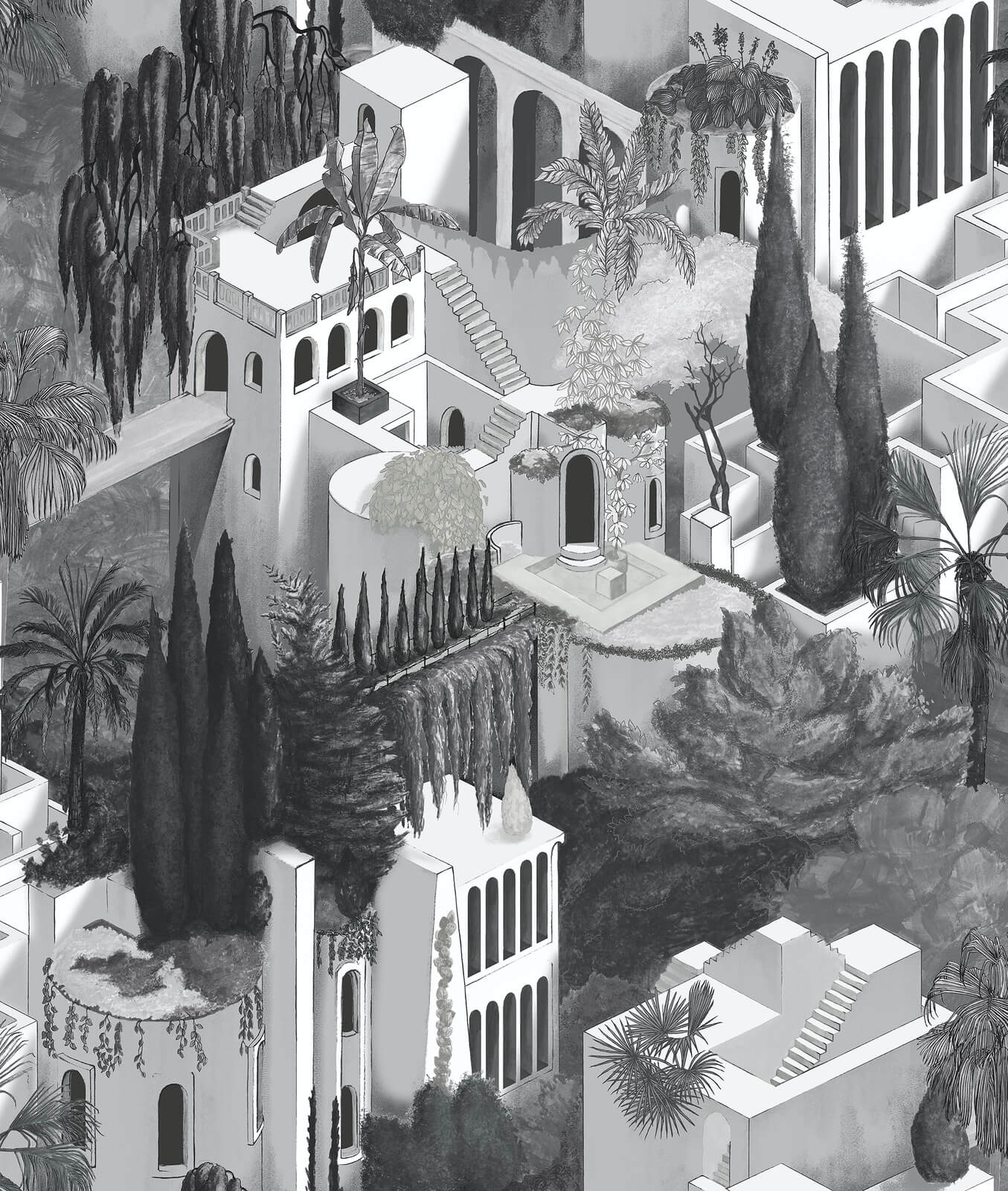 Tapeta Rebel Walls R17514 Toledo Graphite Oddity