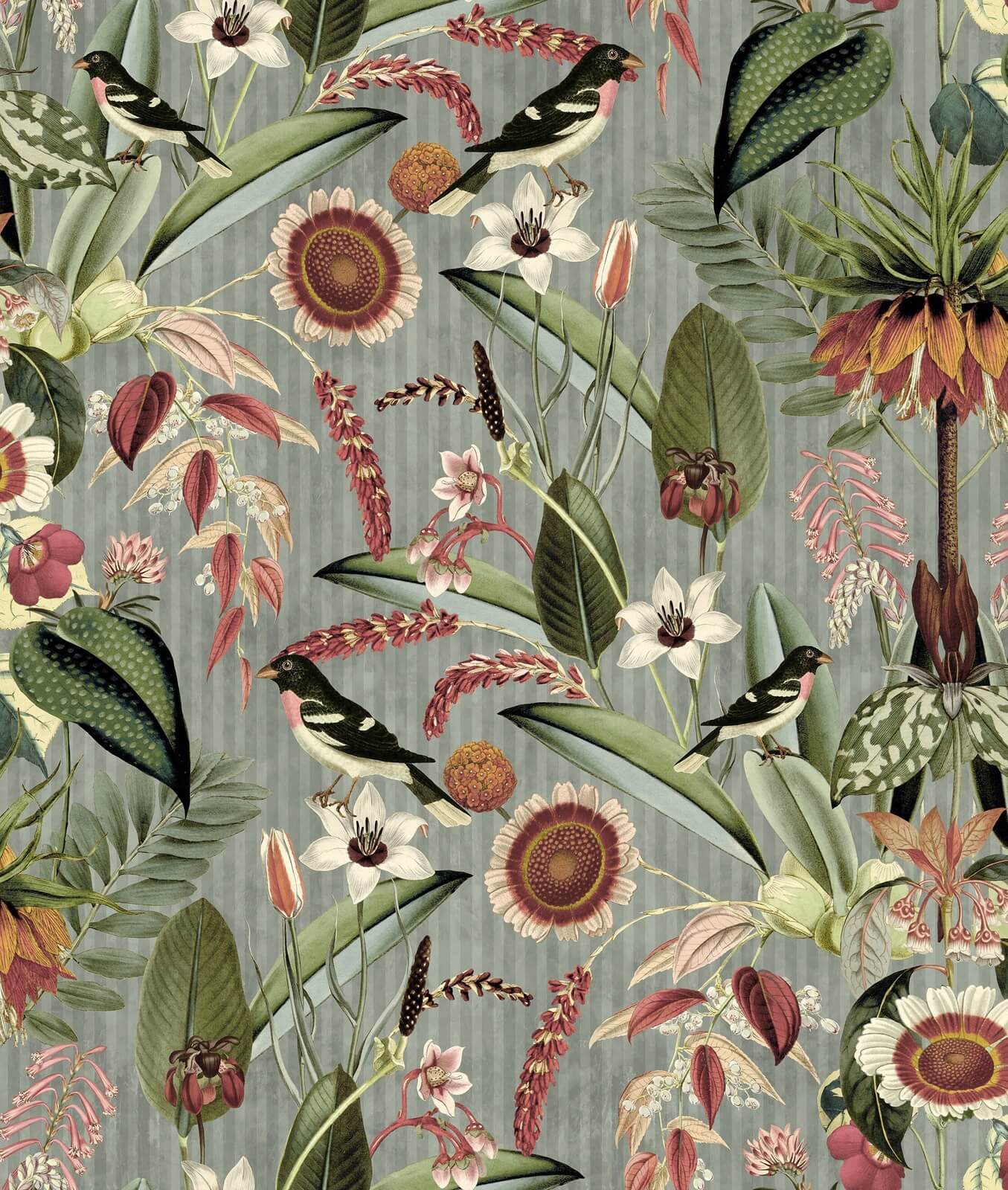 Tapeta z roślinnym wzorem Rebel Walls R17542 Arlon Green Oddity