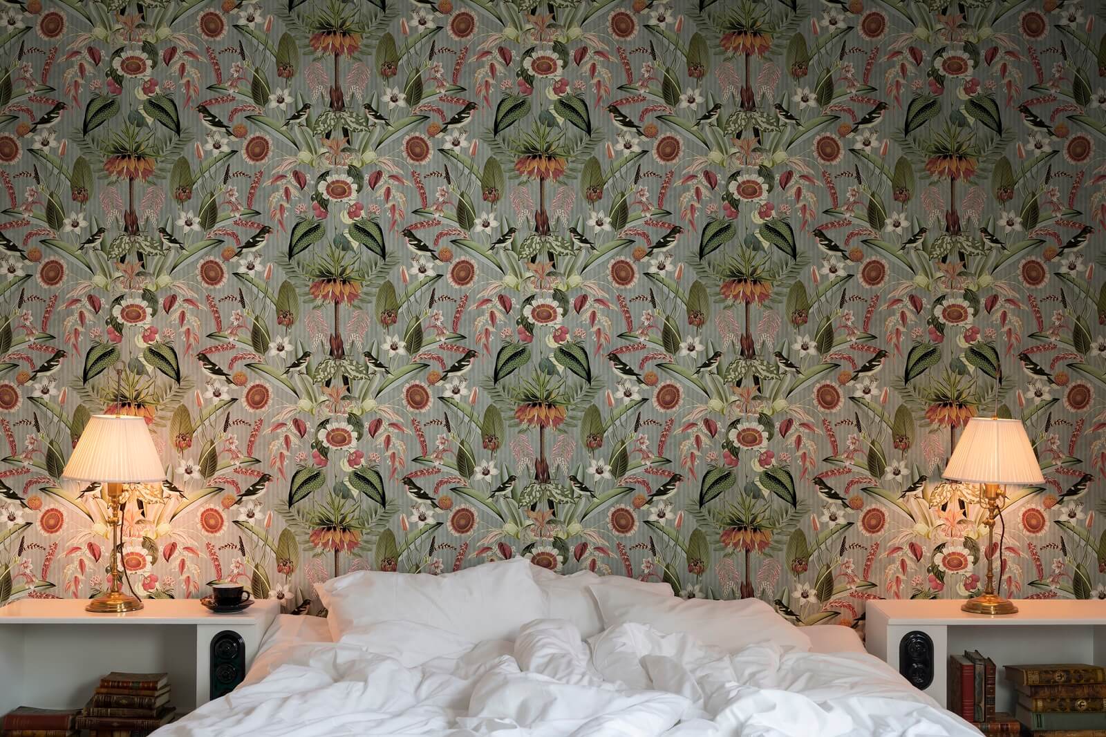 Tapeta z roślinnym wzorem Rebel Walls R17542 Arlon Green Oddity