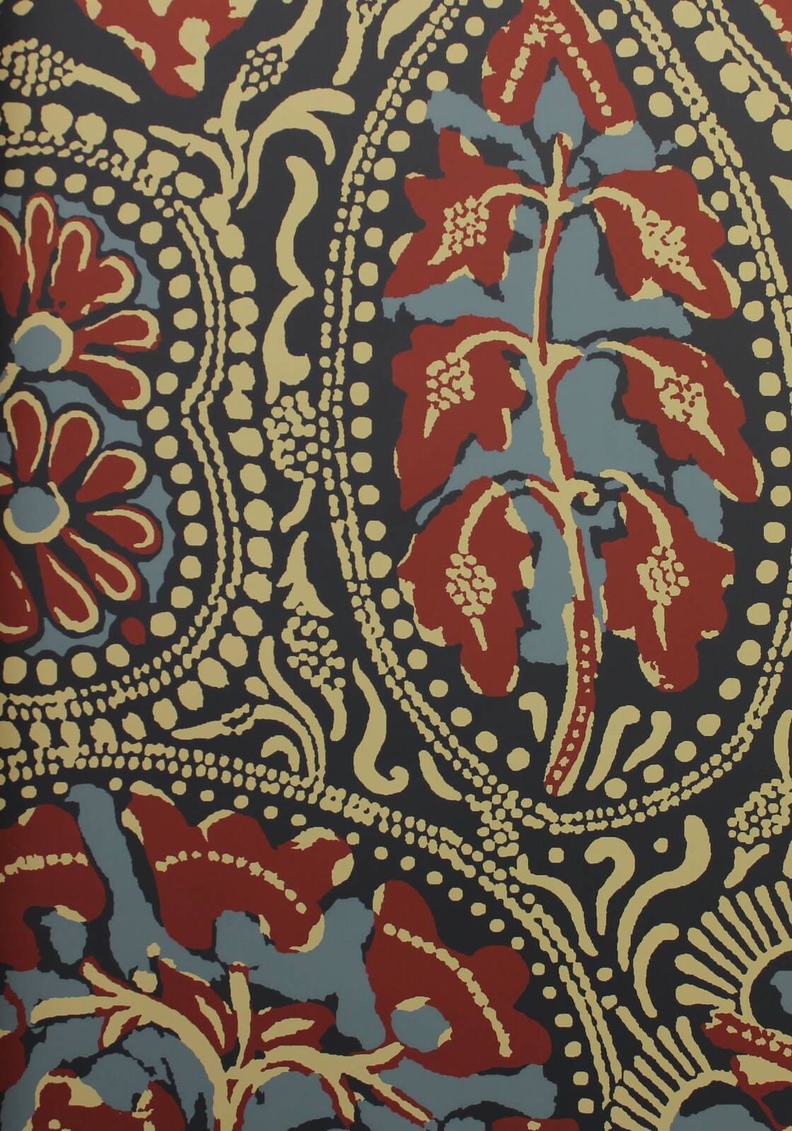 Tapeta z ornamentowym wzorem Paisley Thibaut T88716 Cochin Trade Routes