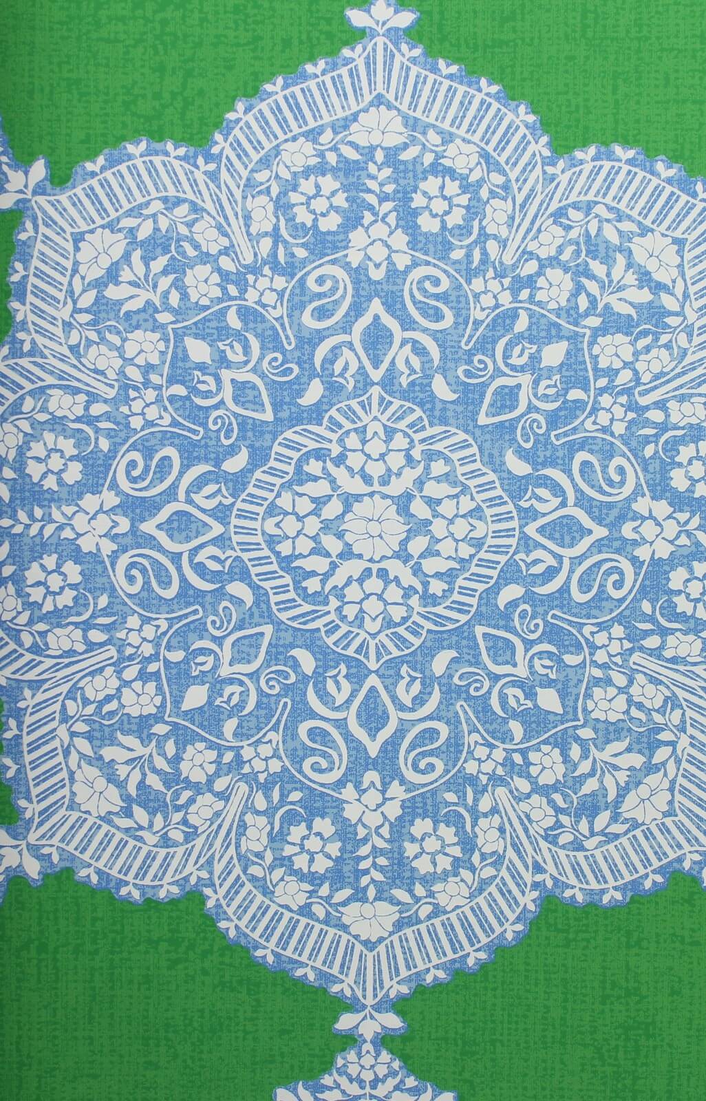 Tapeta ze wzorem medalionów Thibaut T88730 Medallion Paisley Trade Routes