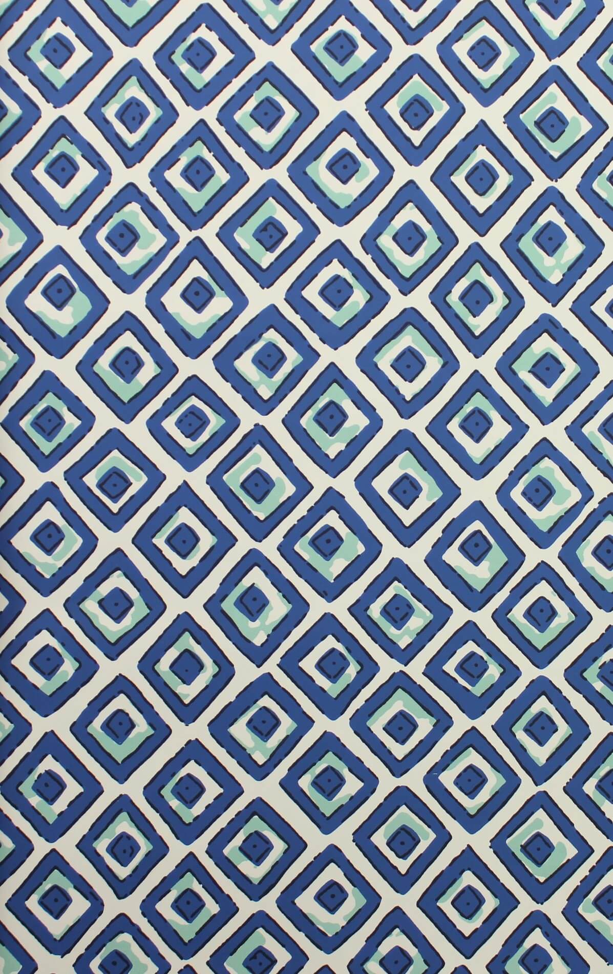 Tapeta ze wzorem rombów Thibaut T10658 Indian Diamond Ceylon