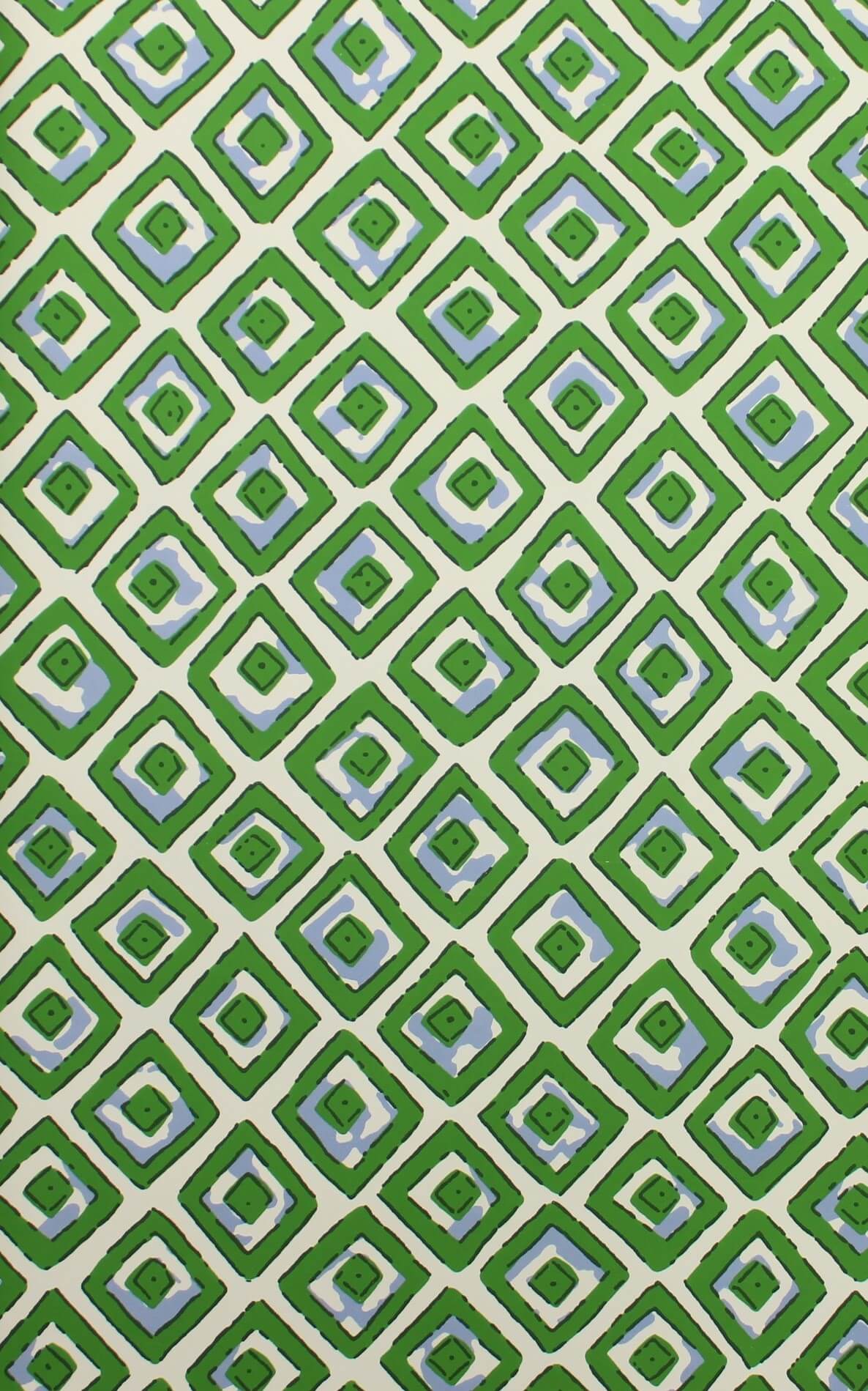 Tapeta ze wzorem rombów Thibaut T10659 Indian Diamond Ceylon