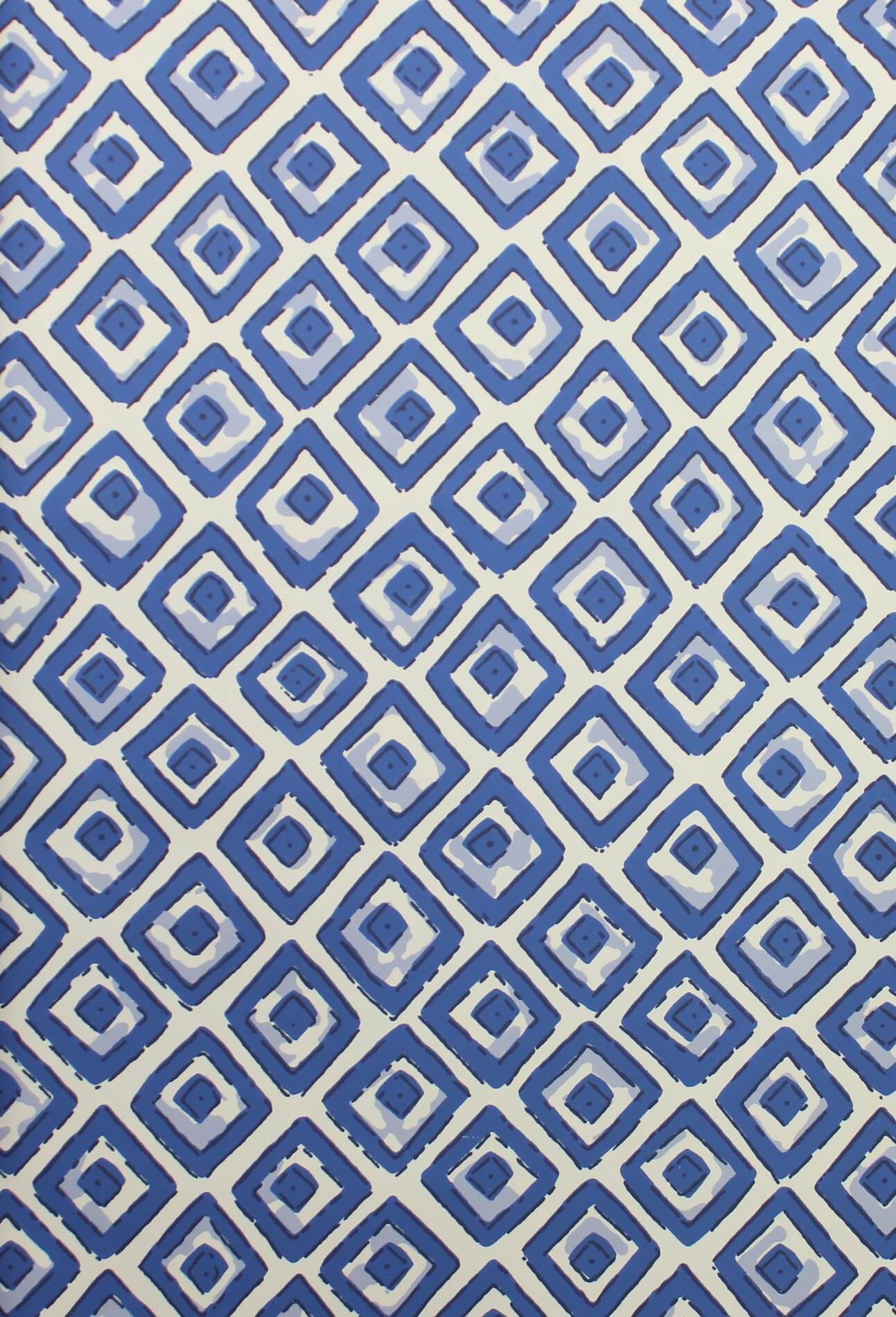 Tapeta ze wzorem rombów Thibaut T10660 Indian Diamond Ceylon