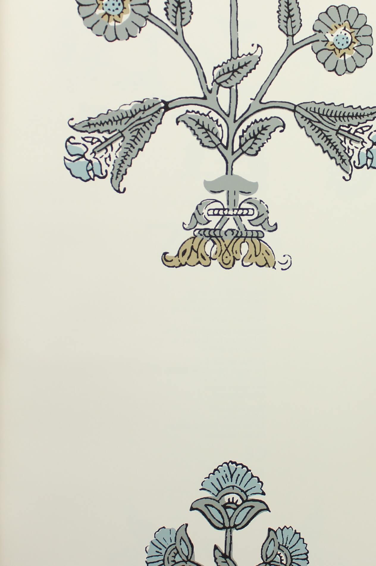 Tapeta kwiaty Thibaut T10668 Indian Flower Ceylon