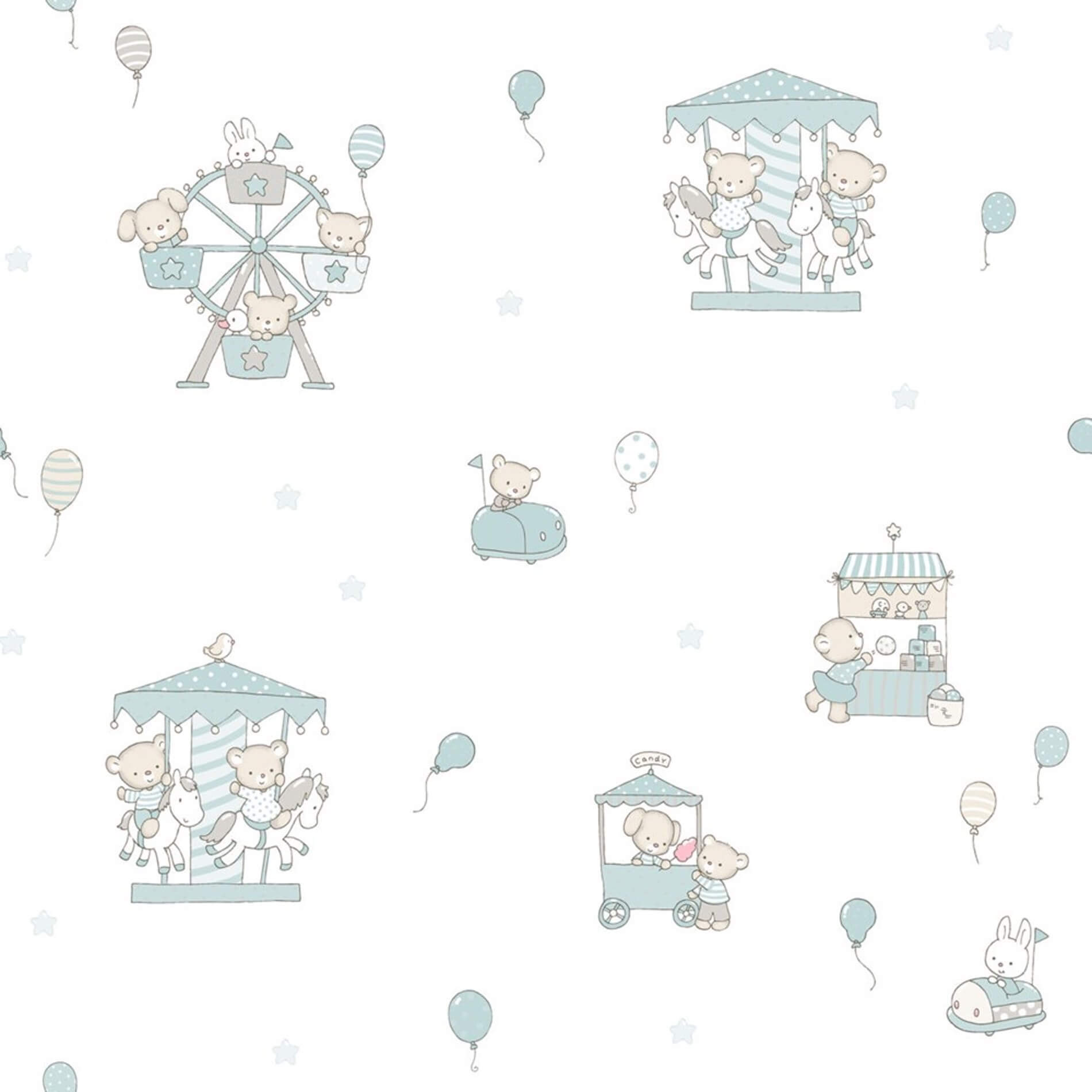 Tapeta dziecięca ICH Wallpaper 220-4 Carousel Lullaby