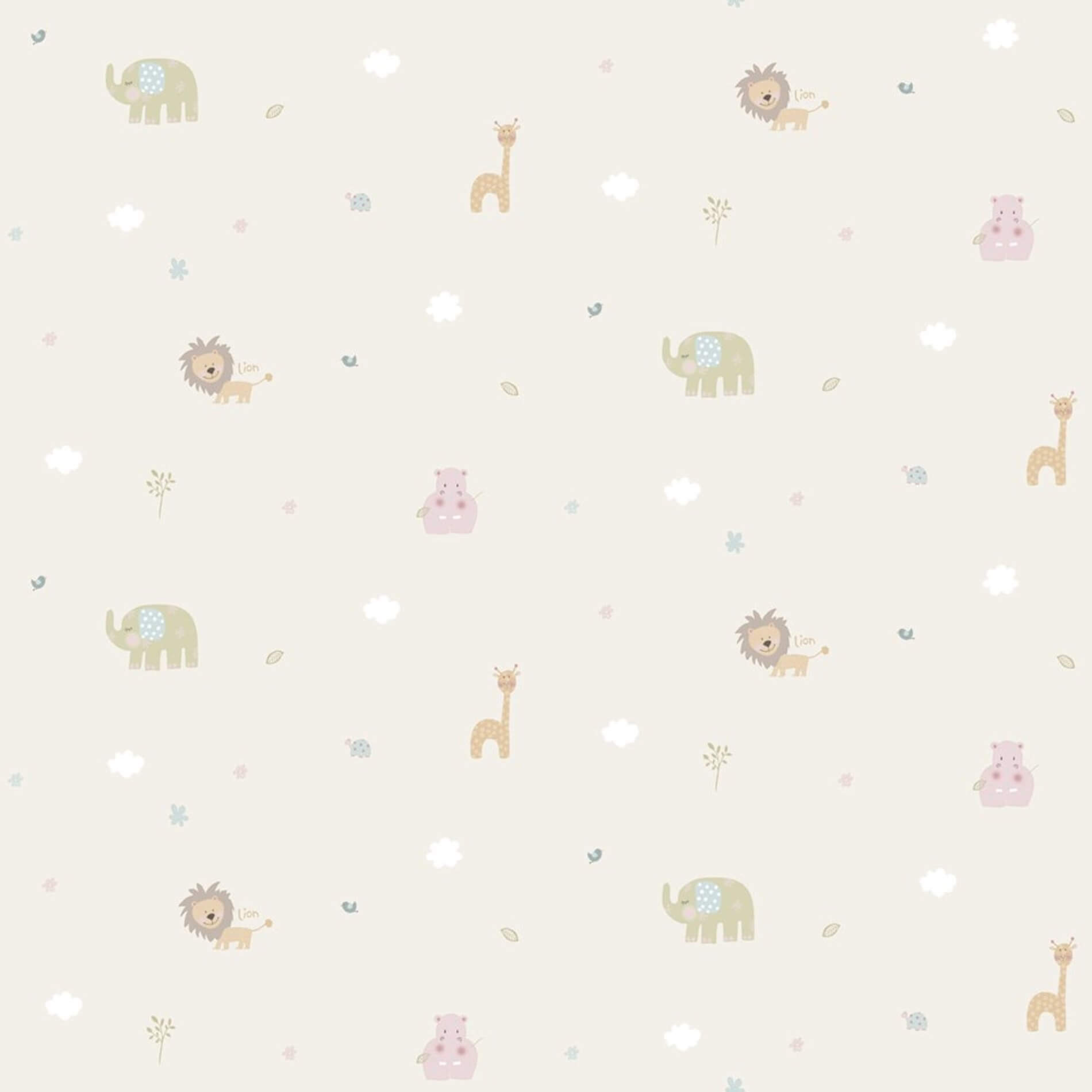 Tapeta ze zwierzętami do pokoju dziecka ICH Wallpaper 222-1 Jungle Lullaby
