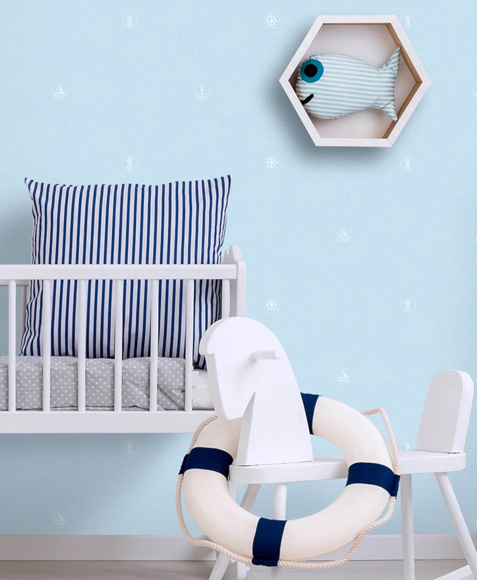 Tapeta dziecięca w marynistycznym stylu ICH Wallpaper 226-1 Marine Lullaby