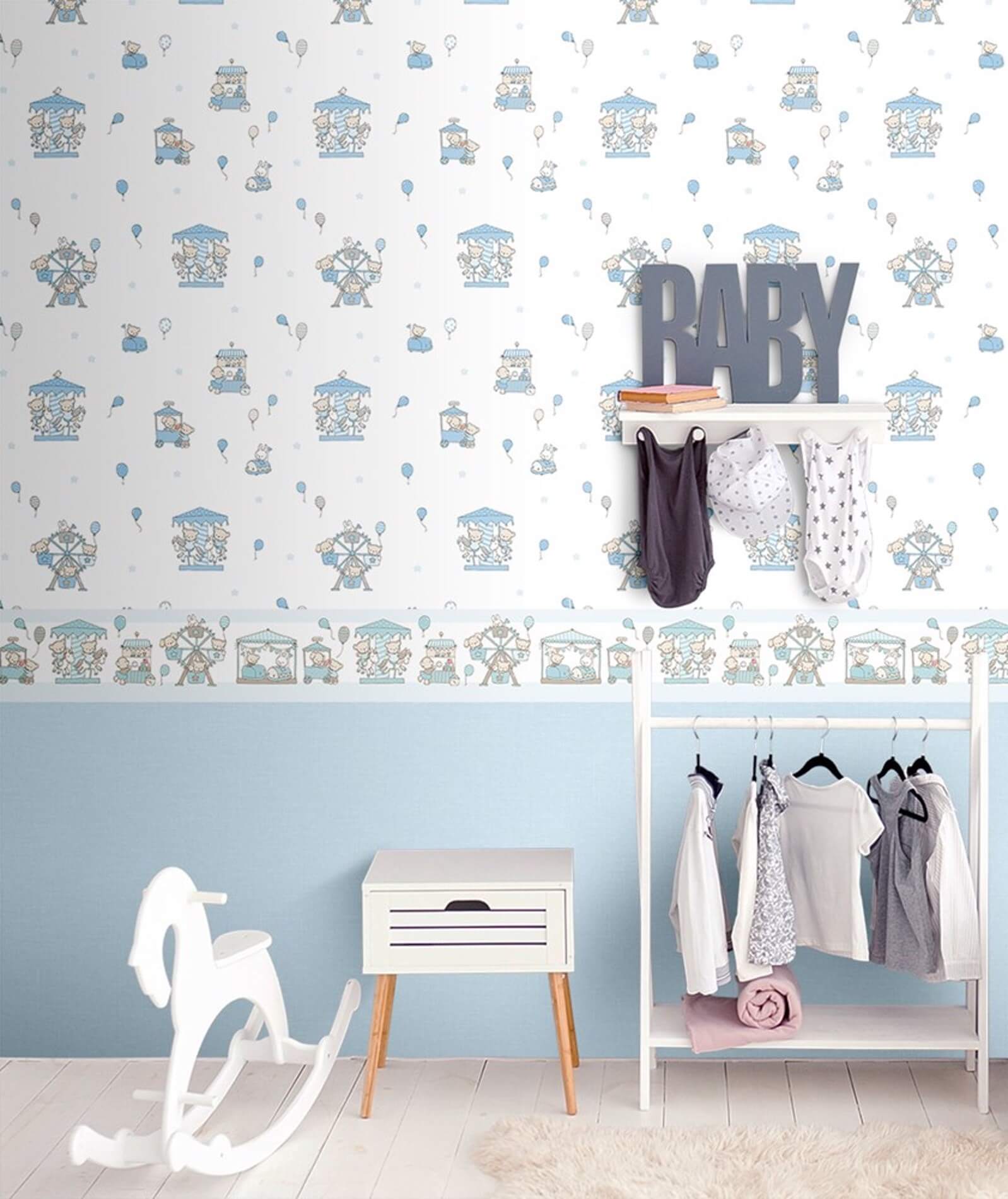 Border dziecięcy ICH Wallpaper 240-1 Carousel Lullaby