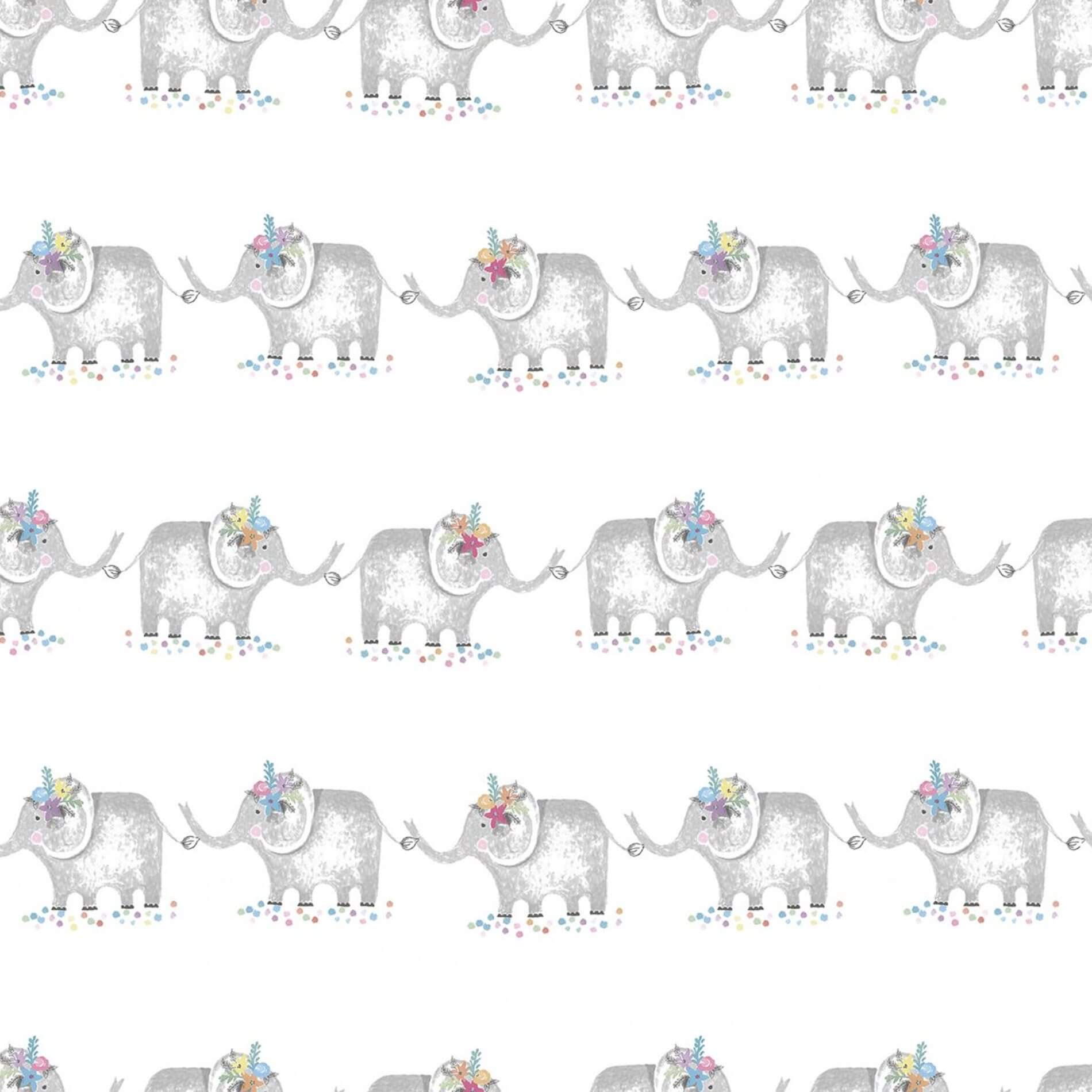 Tapeta w słonie do pokoju dziecka ICH Wallpaper 3351-1 Zoo Oh La La