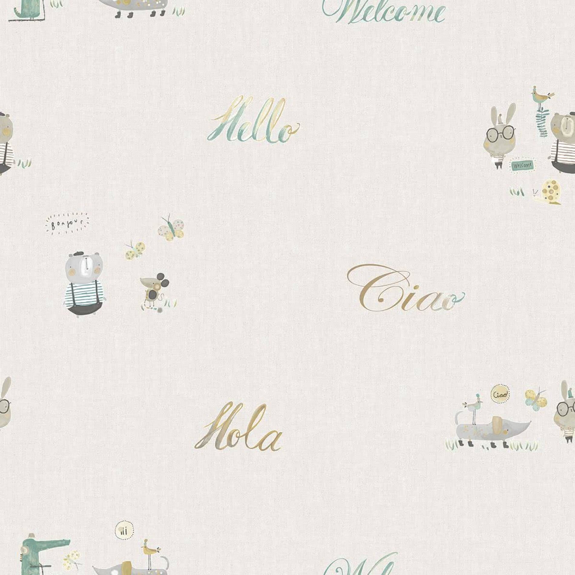 Tapeta dziecięca ICH Wallpaper 3353-1 Animal Beep Oh La La