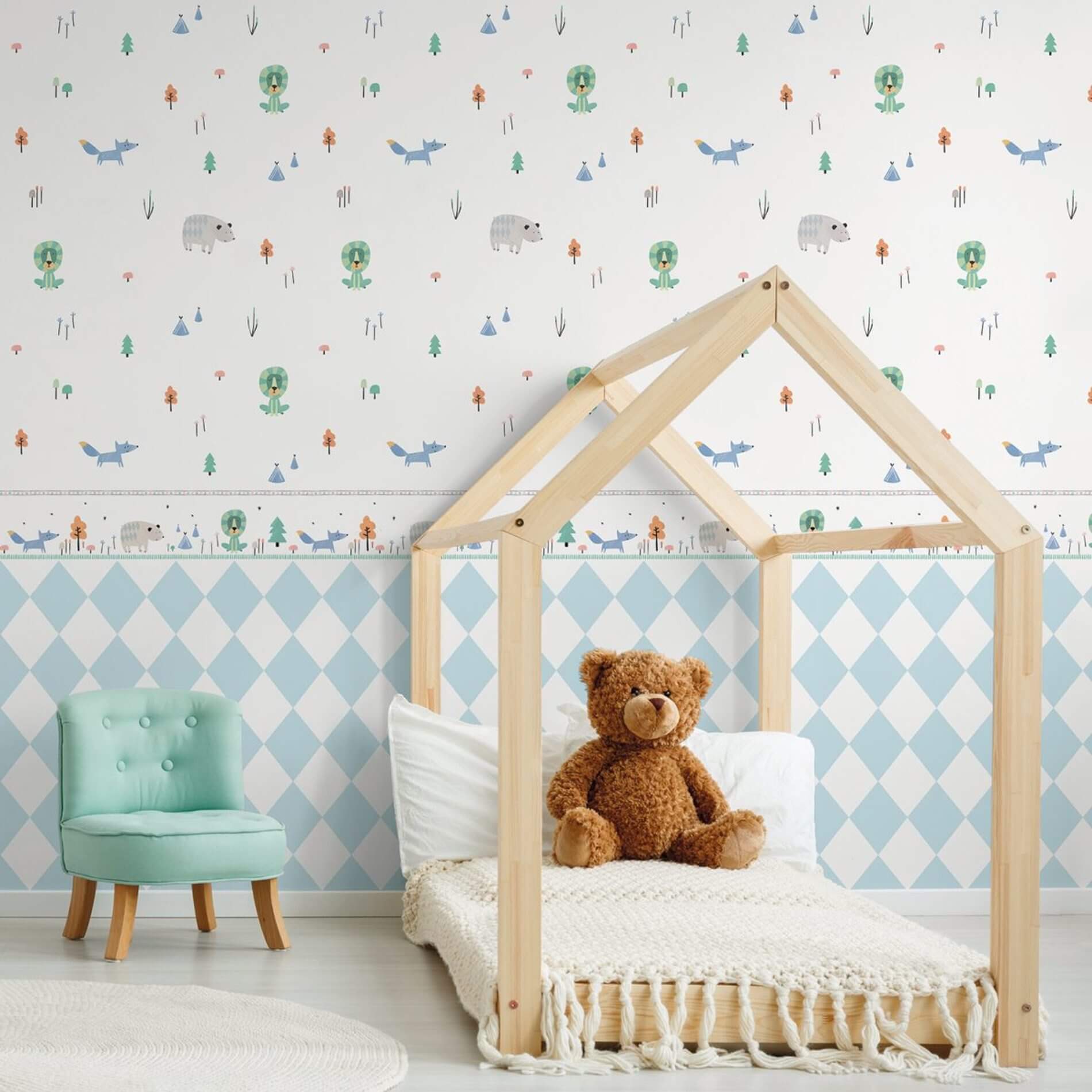 Border do pokoju dziecka ICH Wallpaper 3450-1 Kuma Oh La La