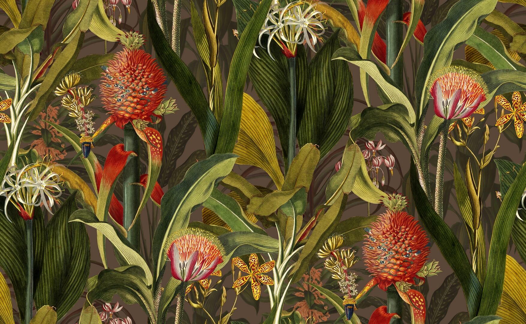 Tapeta z egzotycznymi roślinami Arte 97601 Blooming Pineapple Decors & Panoramiques