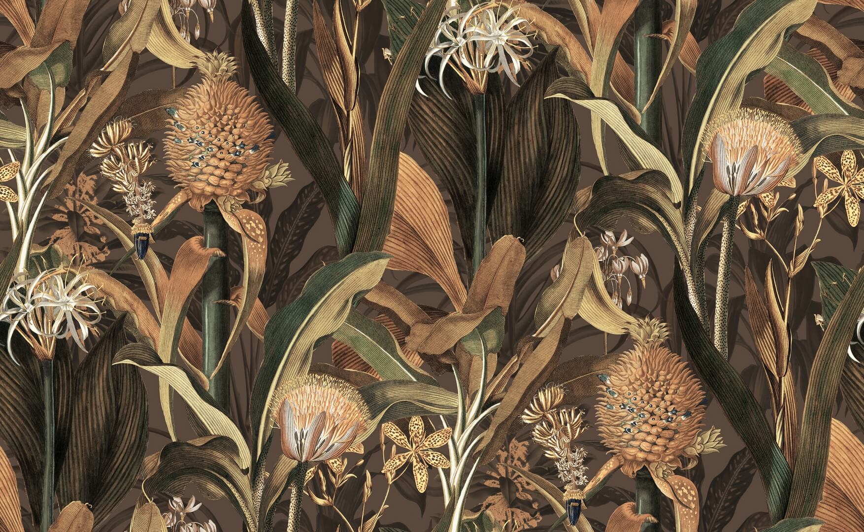 Tapeta z egzotycznymi roślinami Arte 97602 Blooming Pineapple Decors & Panoramiques