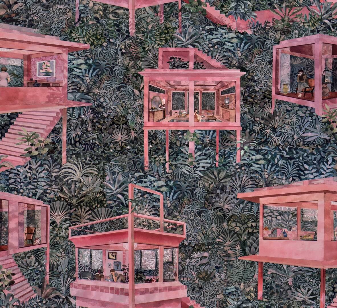 Tapeta w tropikalnym stylu Arte 97580 Palafitas Amazonia Decors & Panoramiques