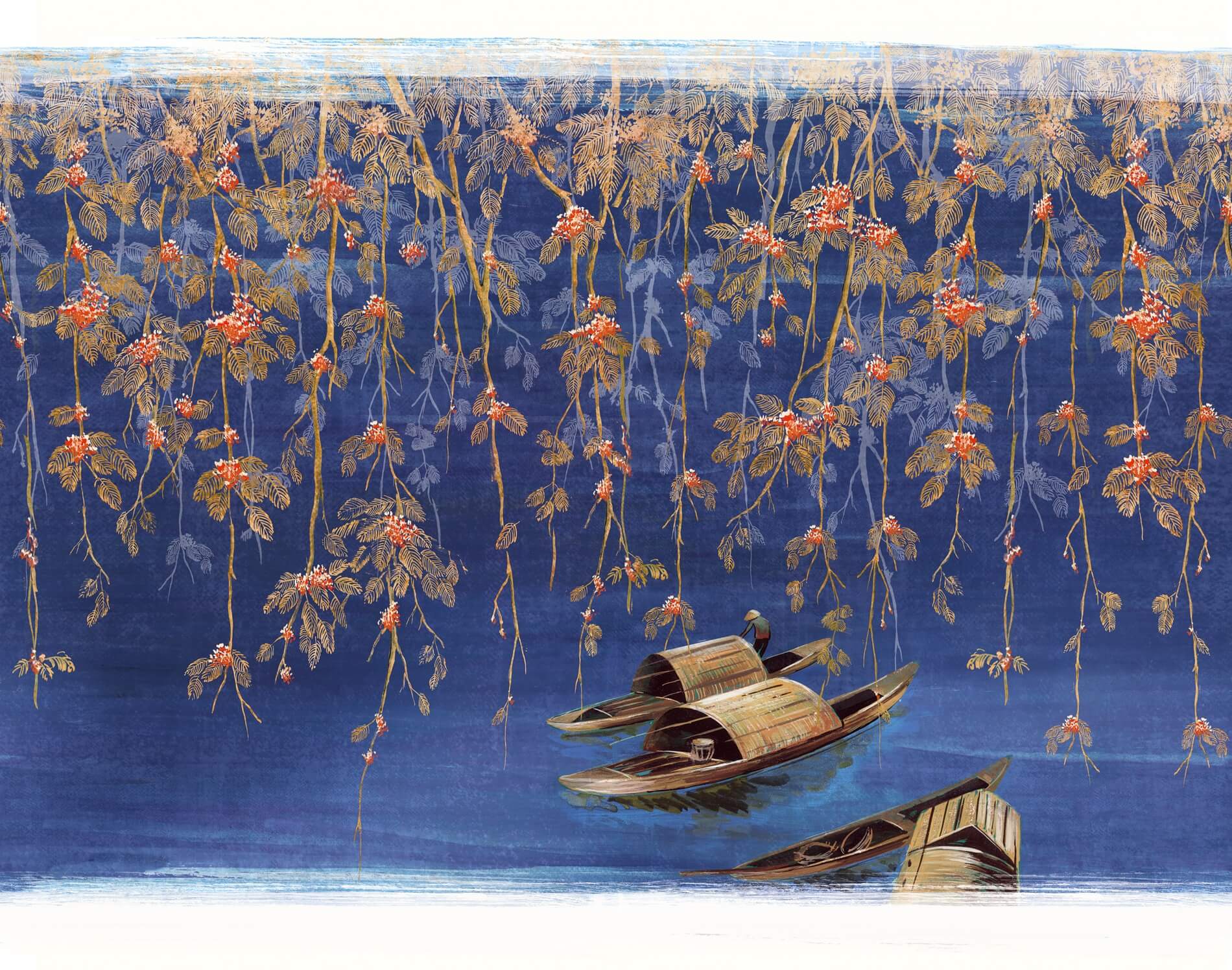 Mural z japońskim krajobrazem Khroma DGKIM2031 River Kimono