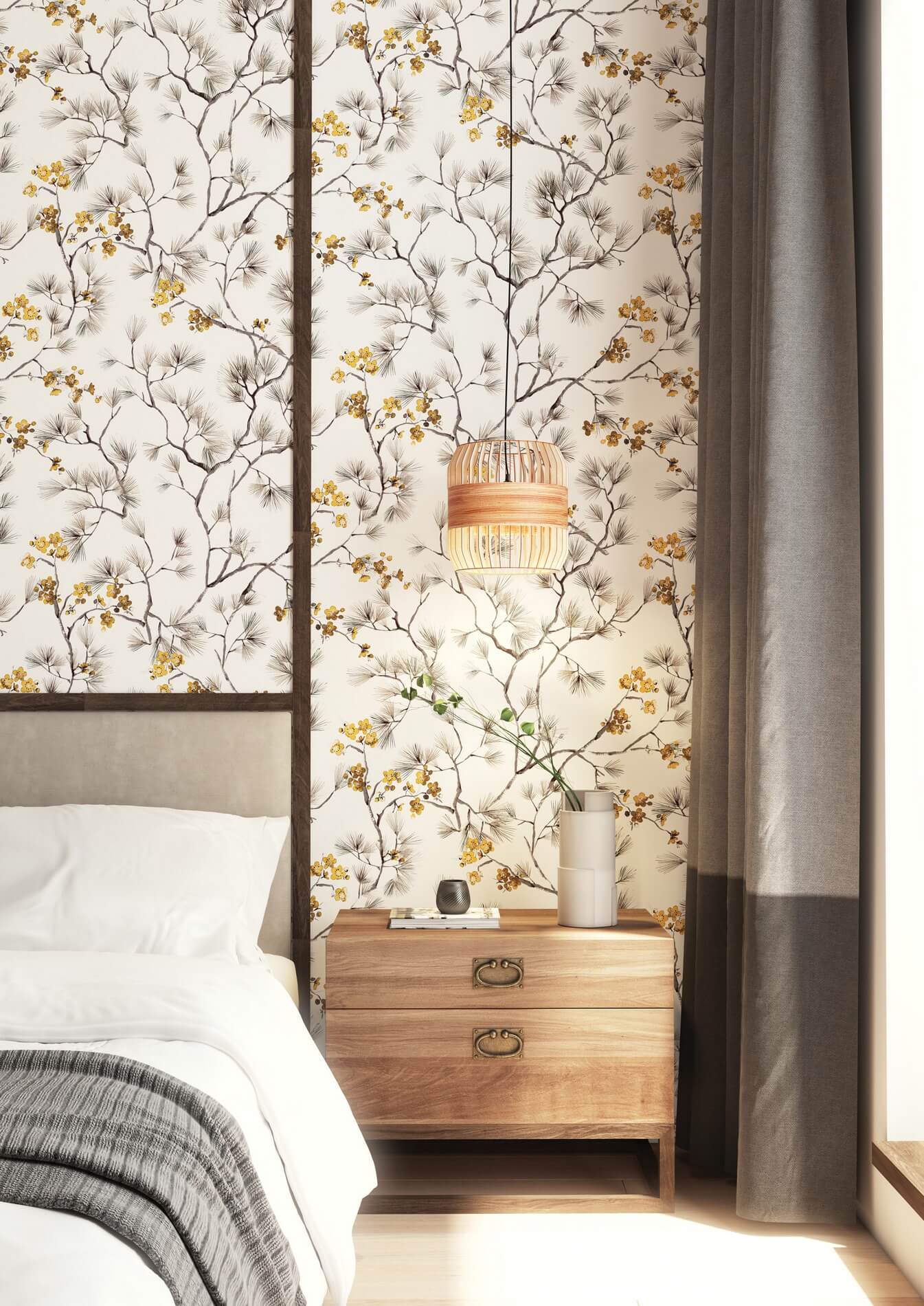 Tapeta kwitnące drzewo wiśni Khroma KIM103 Haru Kimono