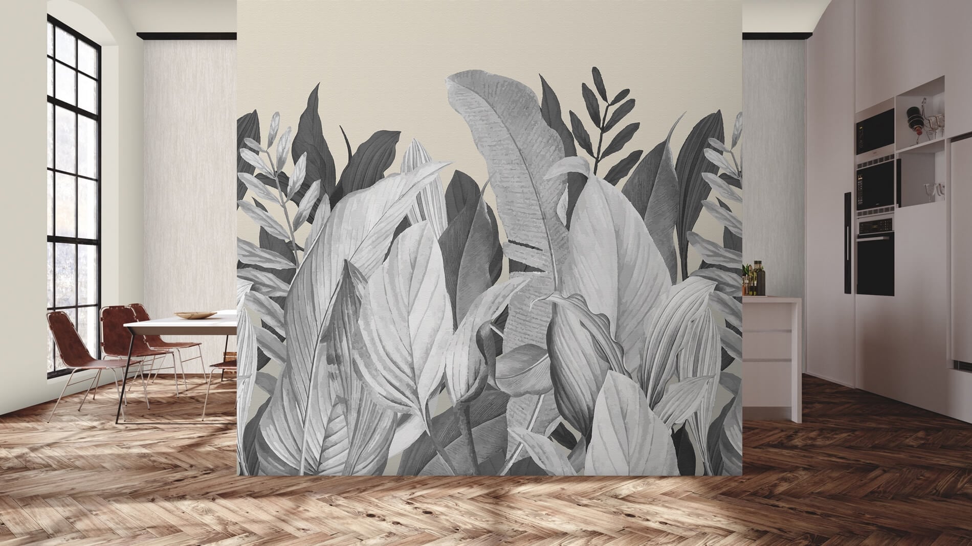 Mural w tropikalne liście Hohenberger 18000 Tropical Forest Tropical