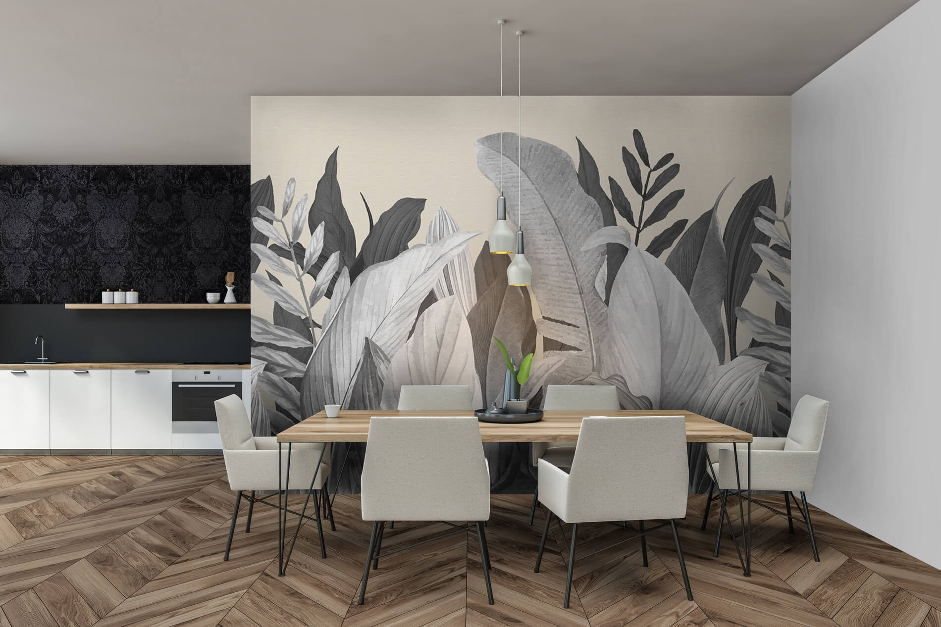 Mural w tropikalne liście Hohenberger 18000 Tropical Forest Tropical