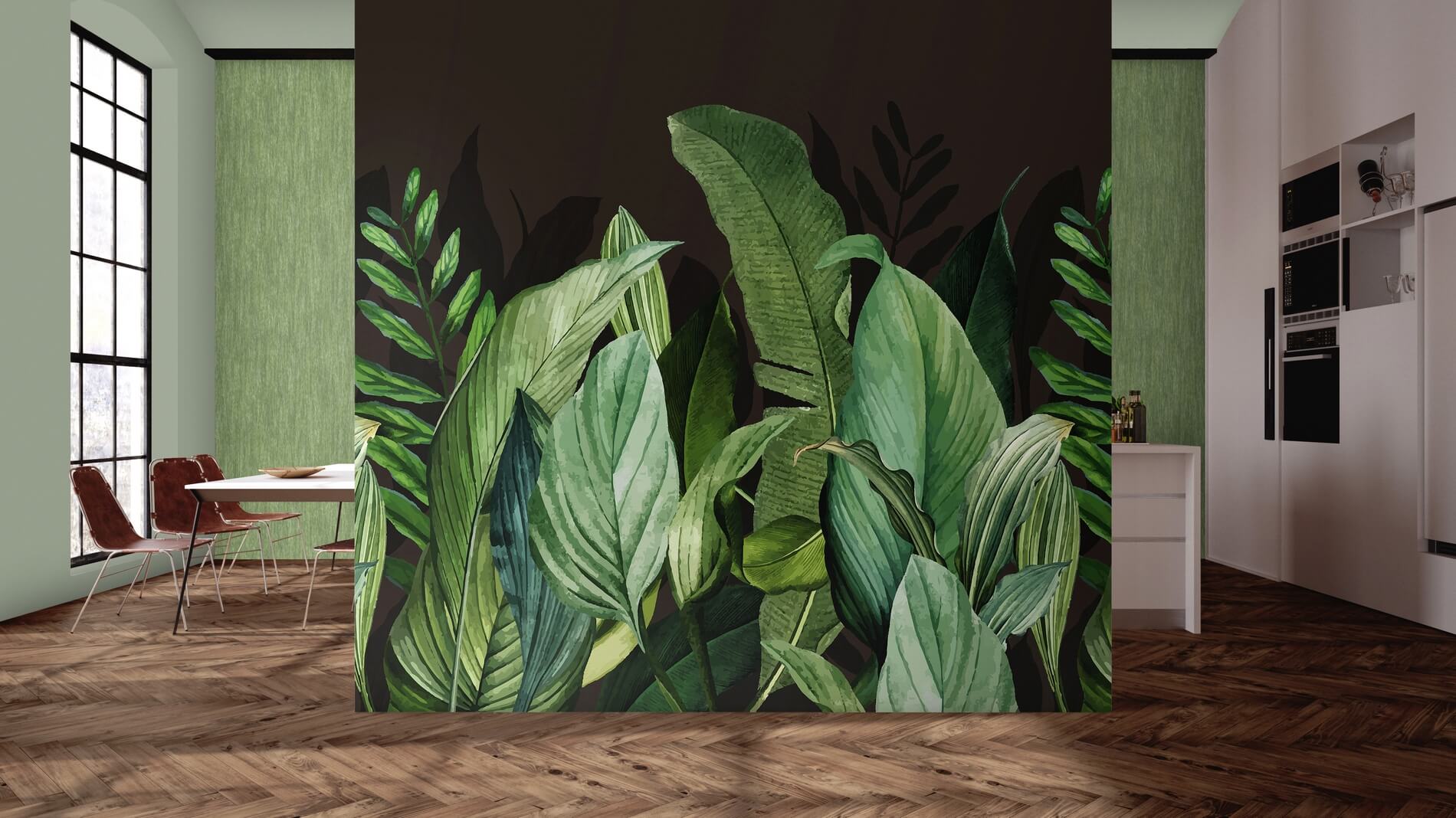 Mural w tropikalne liście Hohenberger 18002 Tropical Forest Tropical