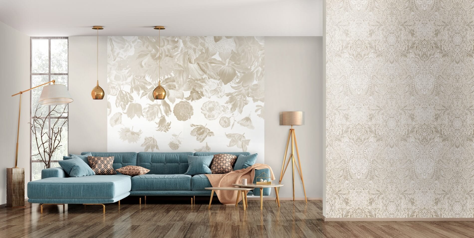 Mural w kwiaty Hohenberger 18004 Flower Rain Tropical