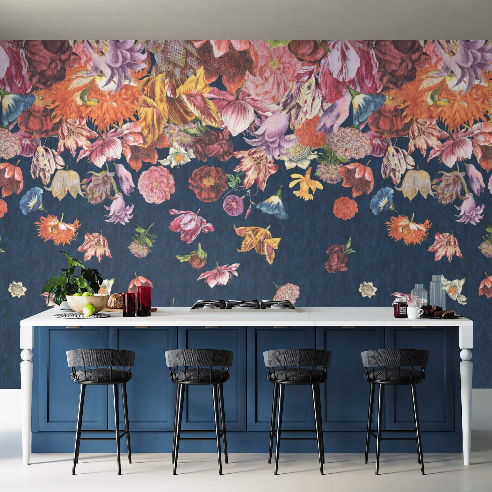 Mural w kwiaty Hohenberger 18005 Flower Rain Tropical