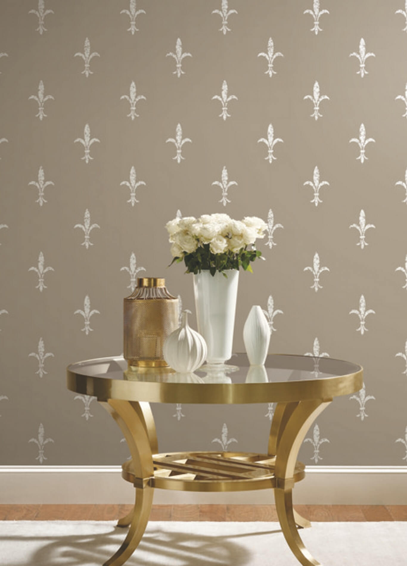 Tapeta lilijki York KT2195 Fleur De Lis 24 Karat