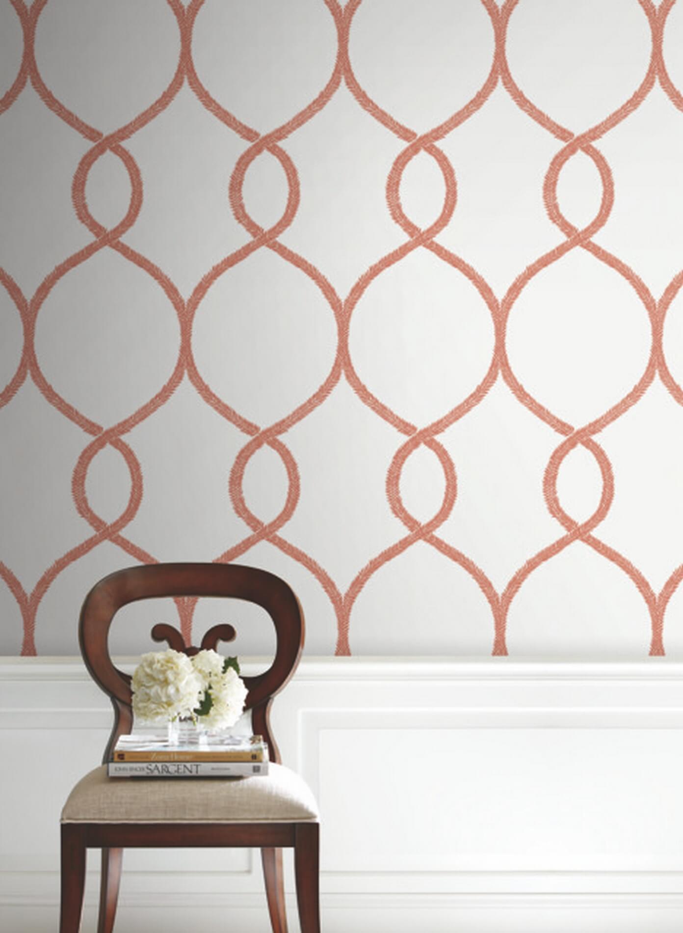 Tapeta kratownica York KT2236 Laurel Leaf Ogee 24 Karat