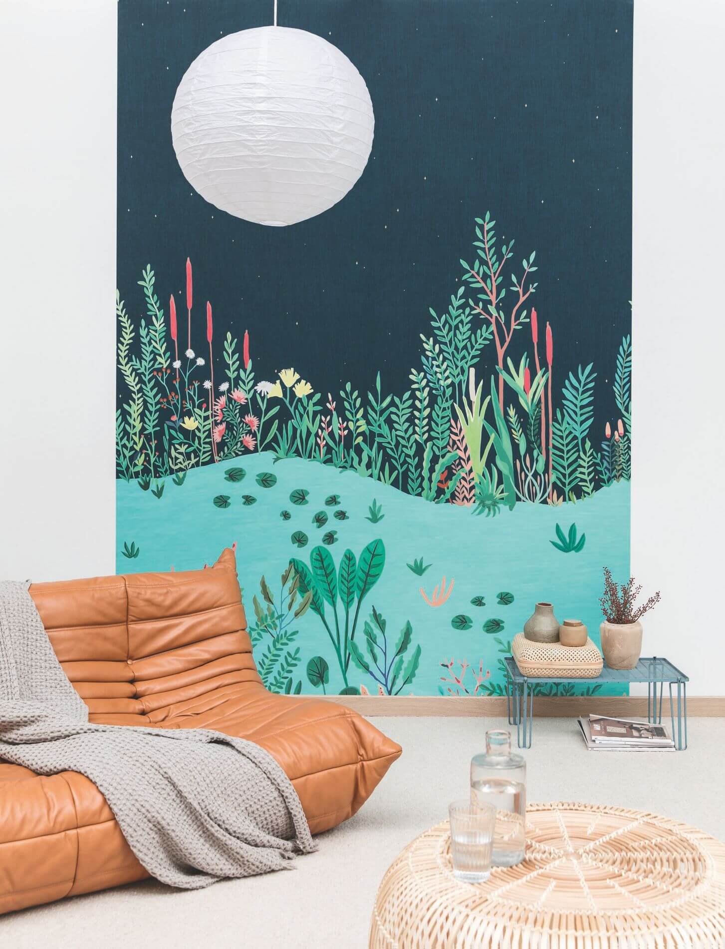 Mural z roślinnym krajobrazem Caselio SYO 102826777 Wait And Sea Sea You Soon
