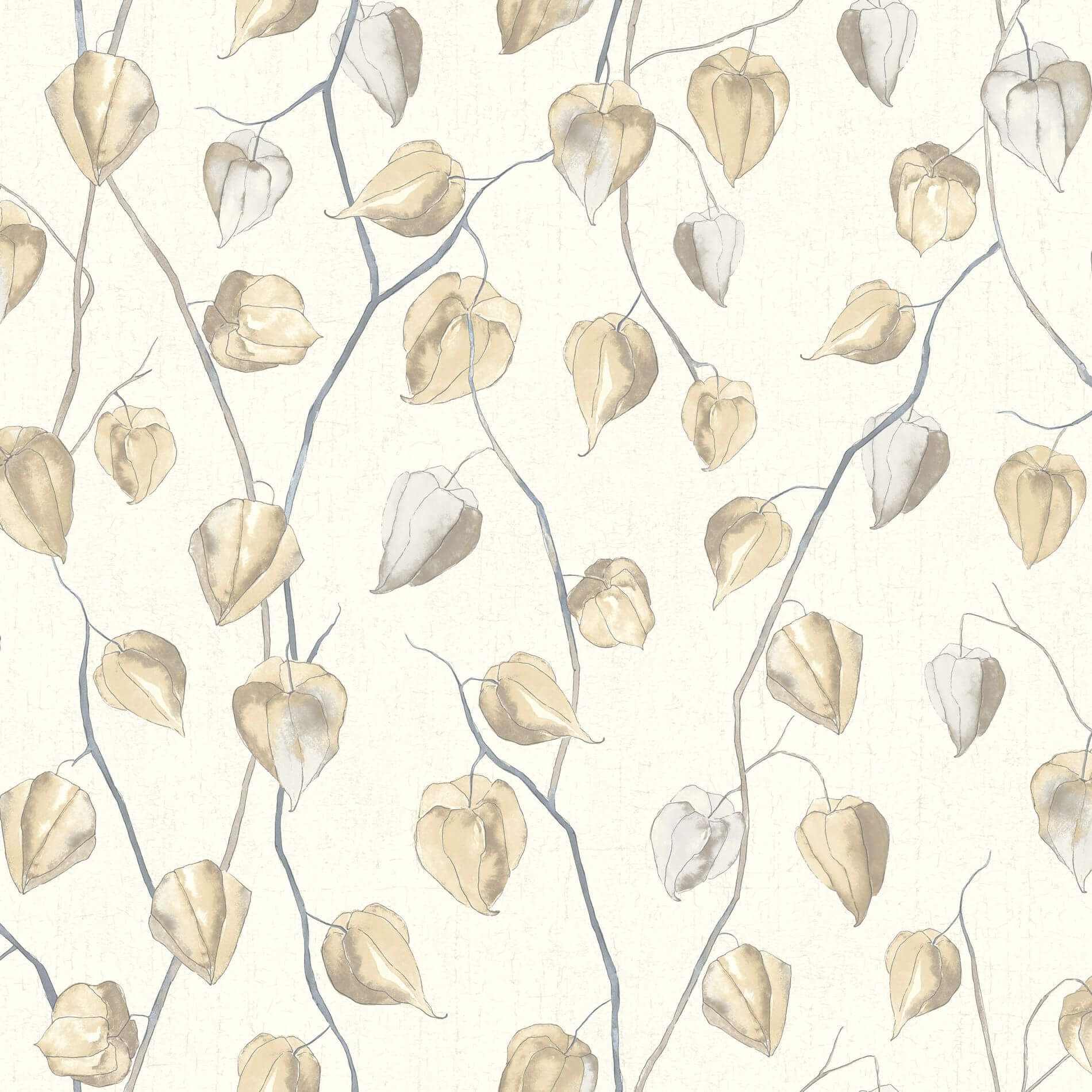 Tapeta roślinna Casadeco GINK 86211202 Lanternes Ginkgo