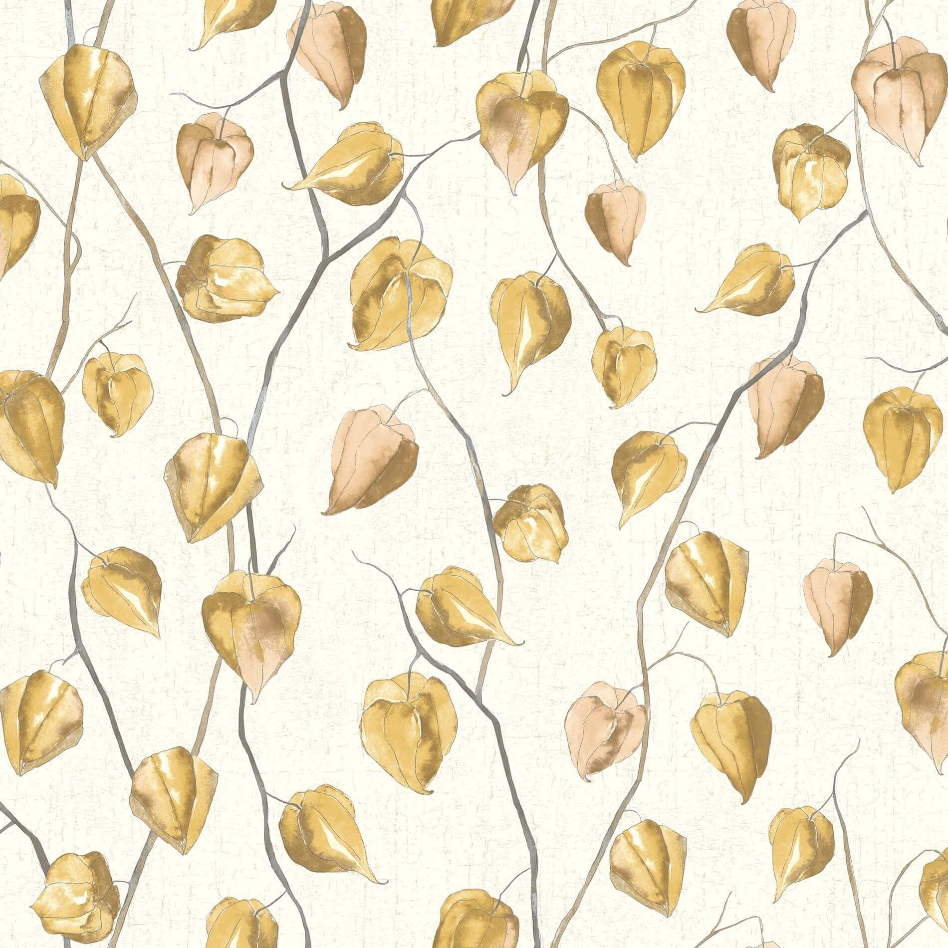 Tapeta roślinna Casadeco GINK 86212323 Lanternes Ginkgo