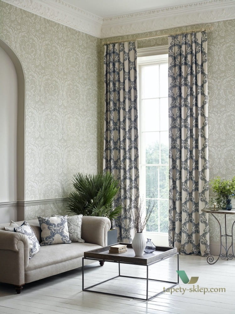 Tapeta ornament Sanderson 216406 Courtney Chiswick Grove