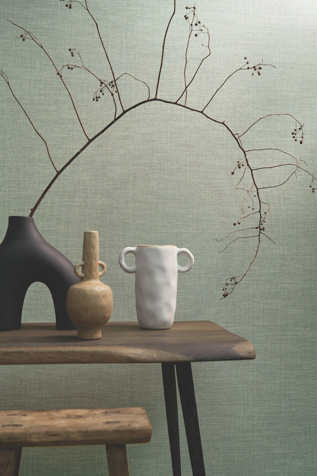 Tapeta płótno z mieniącymi elementami Casamance 75239058 Ankaa Le Lin 2