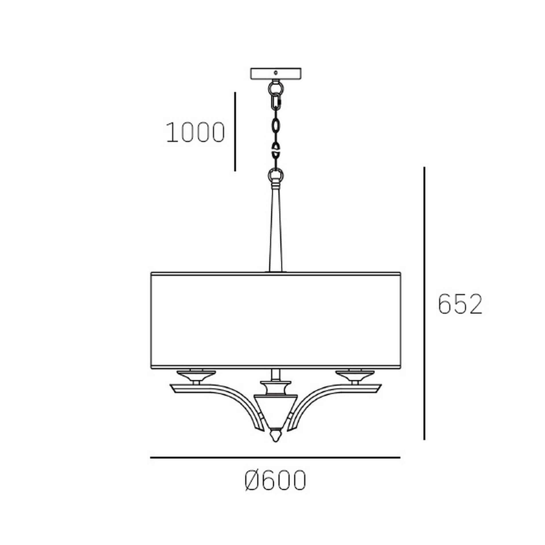 Lampa klasyczna wisząca Atlanta P05803NI Cosmo Light