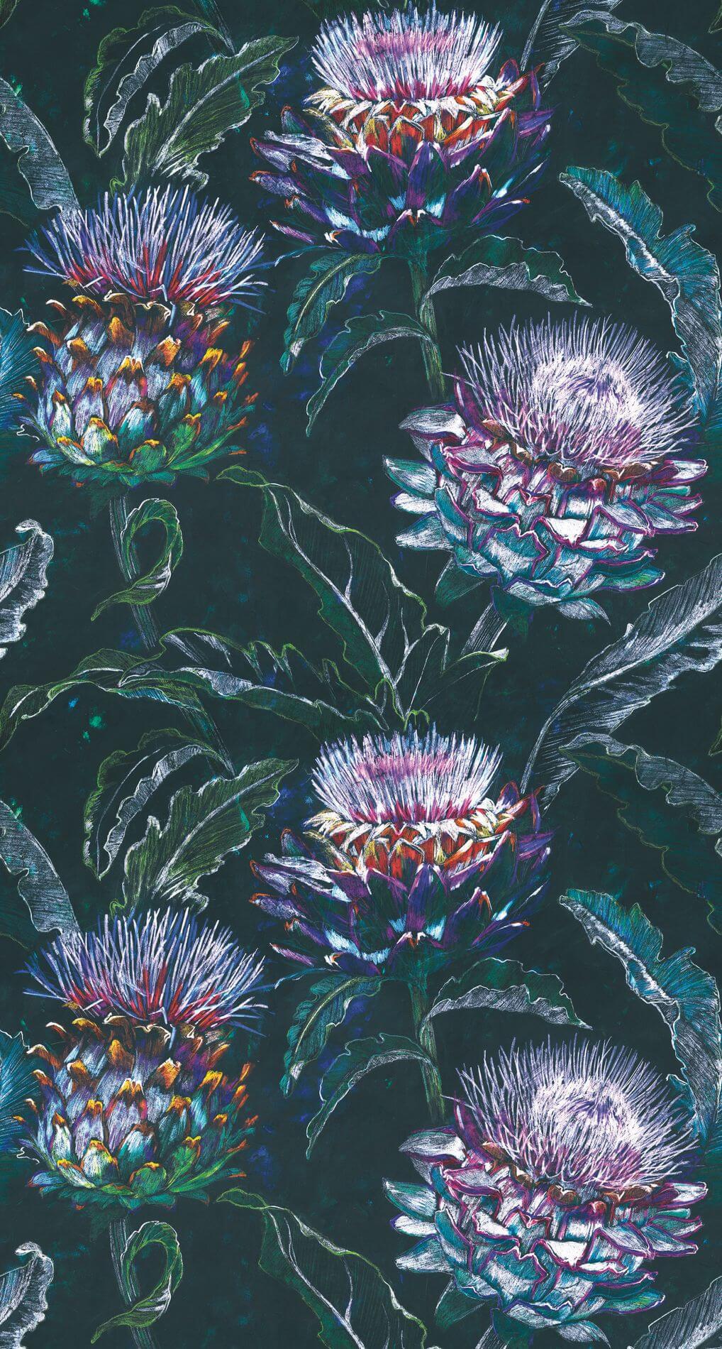 Mural w kwiaty ostu Casadeco BFM 85965719 Cynara Beauty Full Image 2