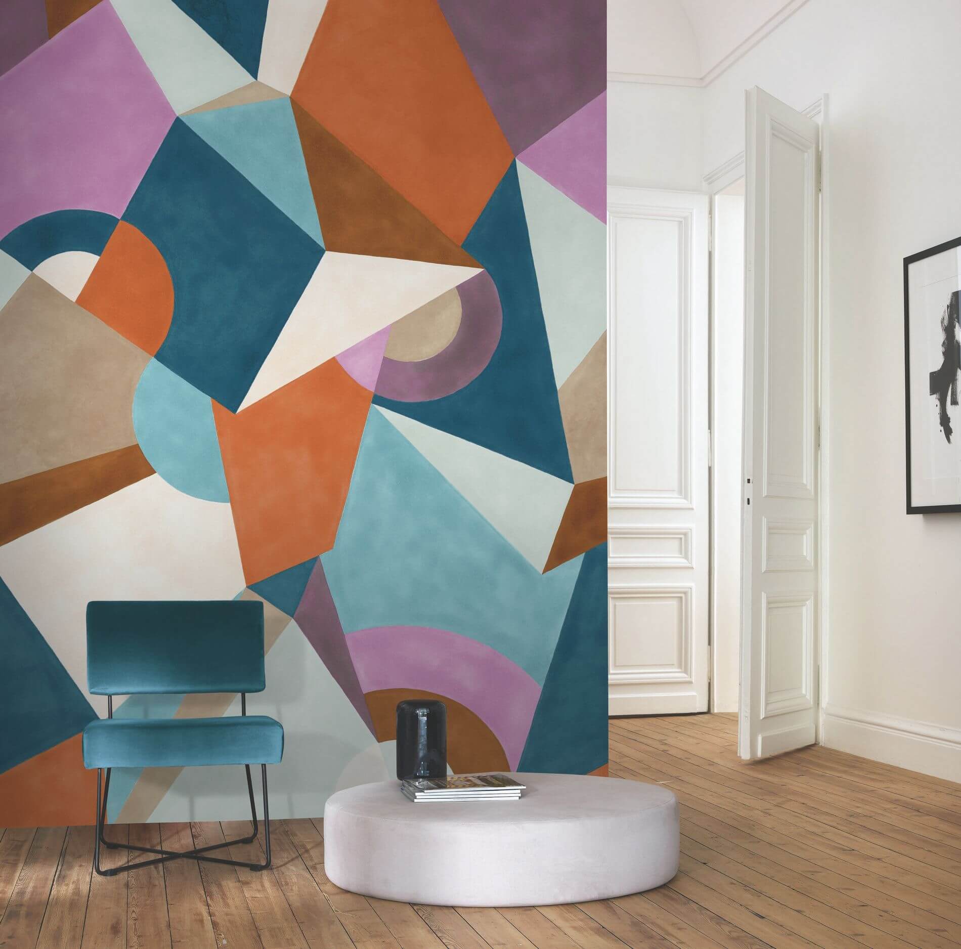 Mural z geometrycznym wzorem Casadeco BFM 87035409 Cubisme Beauty Full Image 2