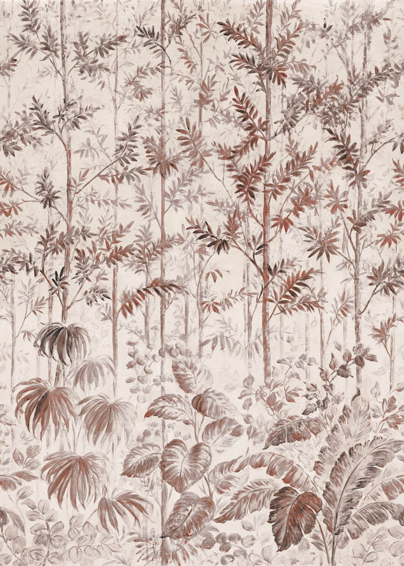 Mural z leśnym krajobrazem Casadeco BFM 87098102 Forest Beauty Full Image 2
