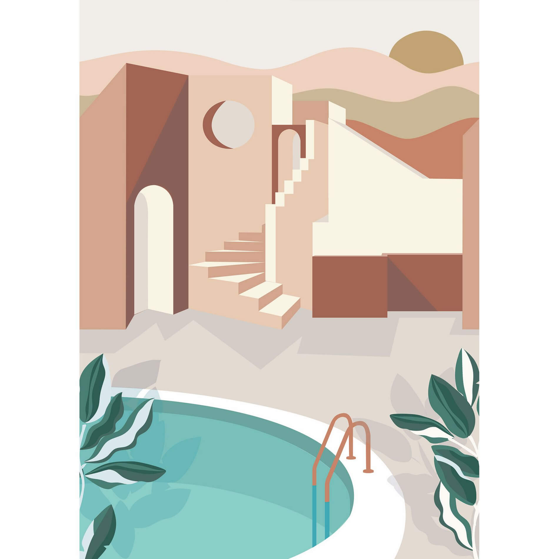 Mural ze wzorem architektury Caselio BFM 102144044 Archways Beauty Full Image 2