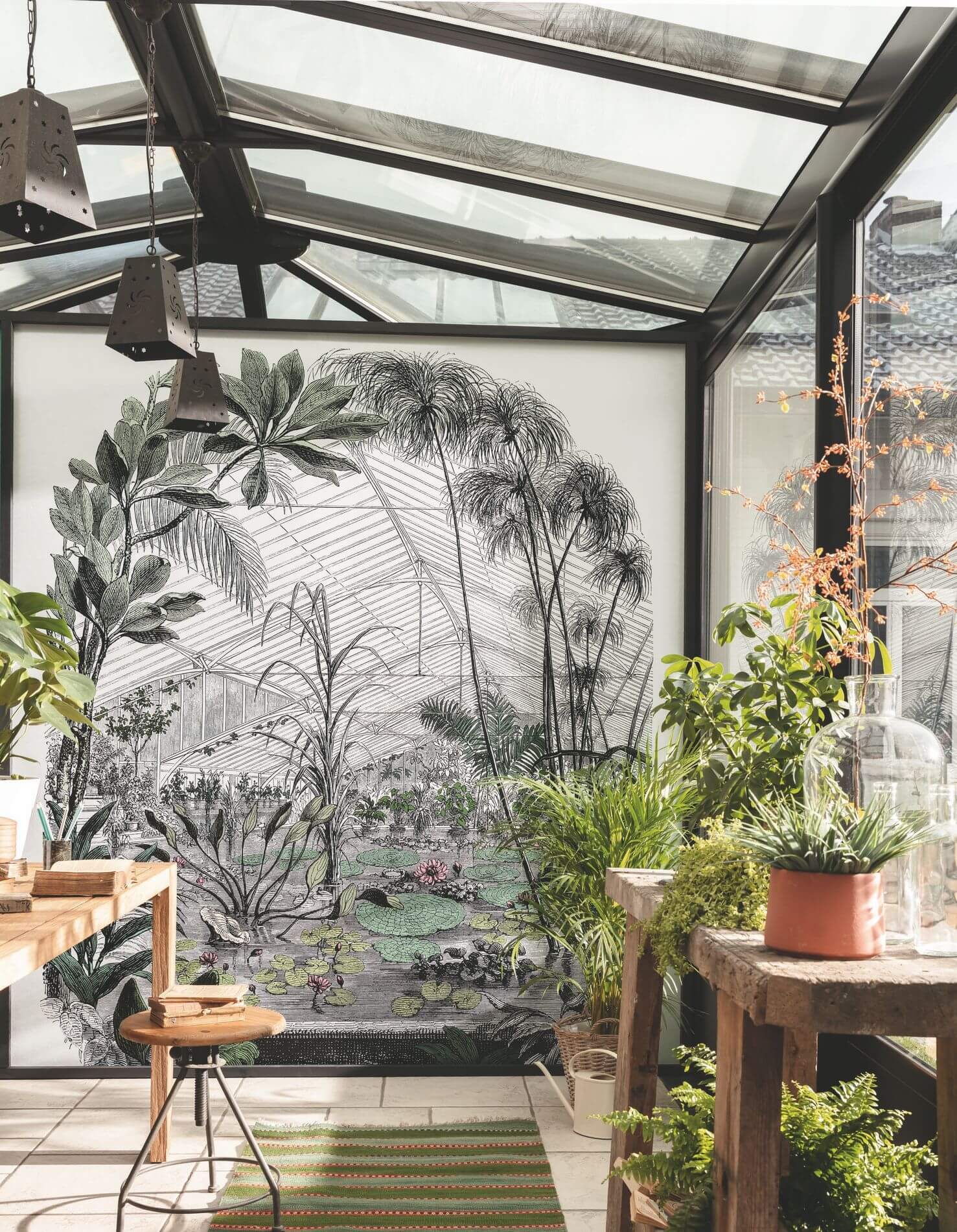 Mural z botanicznym krajobrazem Caselio BFM 102399000 Jardin D'hiver Beauty Full Image 2