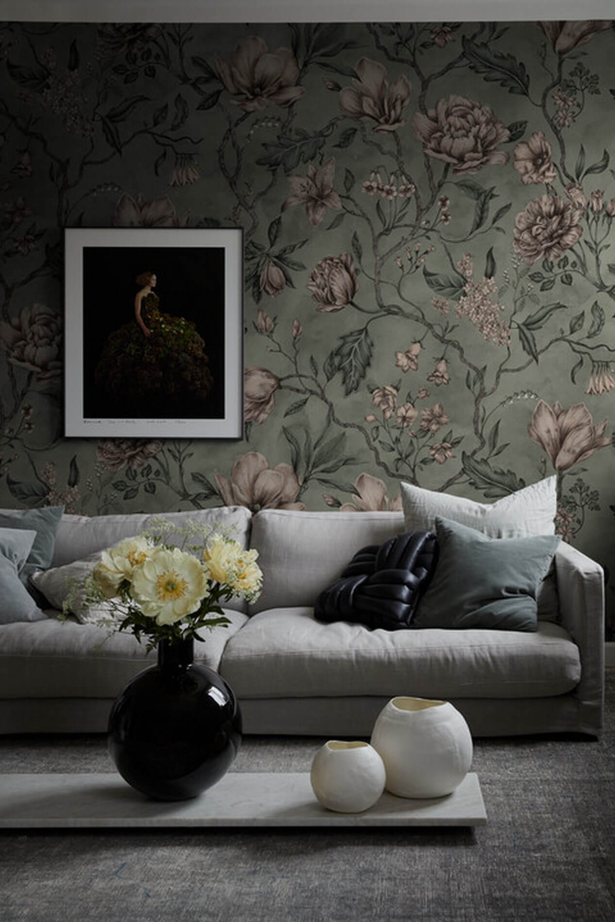 Fototapeta Kwiaty Magnolii Sandberg 663-38 Belinda Garden Green Kolonin