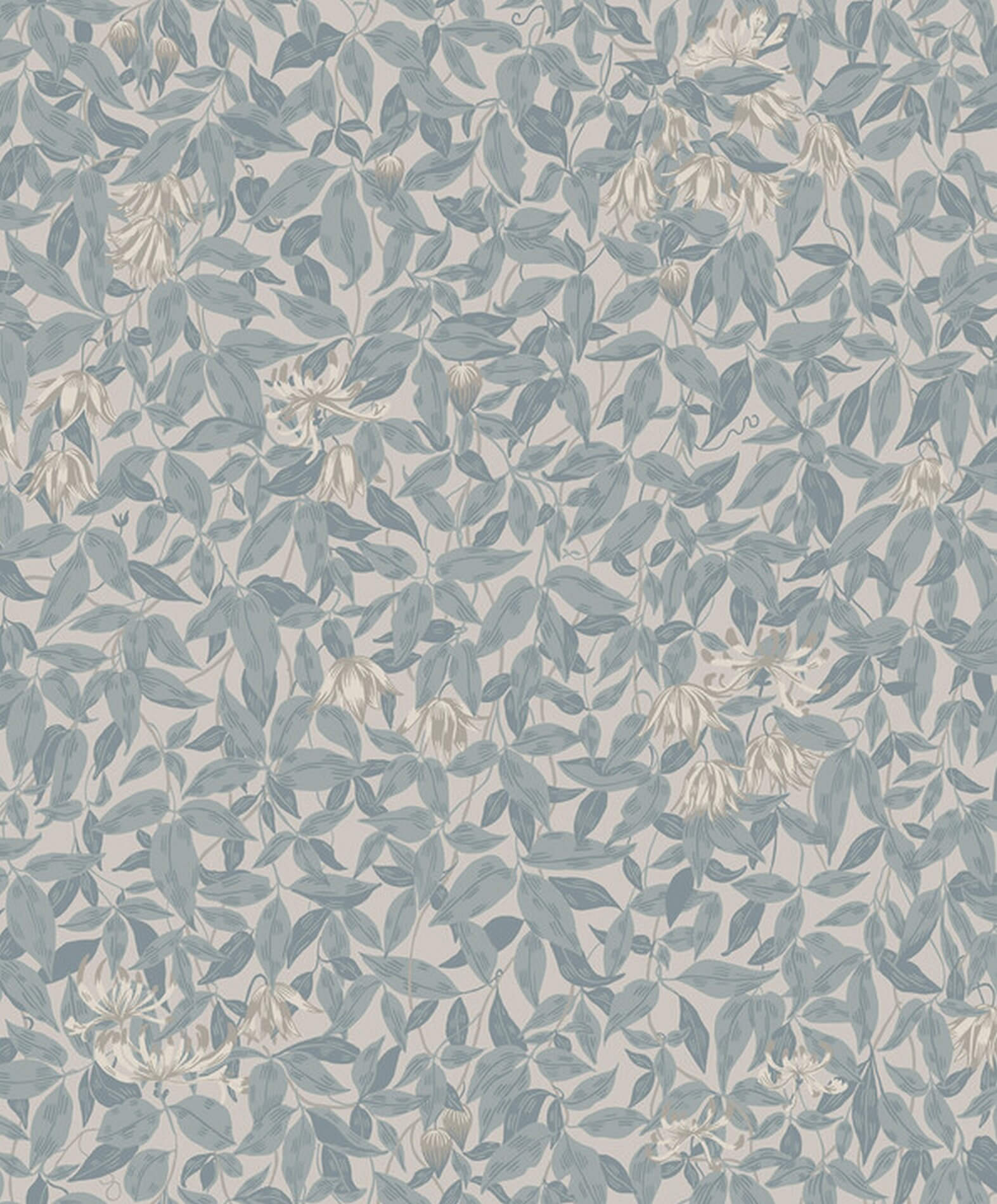 Tapeta Liście Sandberg 838-36 Linnea Misty Blue Kolonin