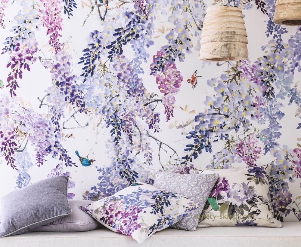 Mural kwiaty Wisteria Falls Sanderson 216296 Panel A Waterperry