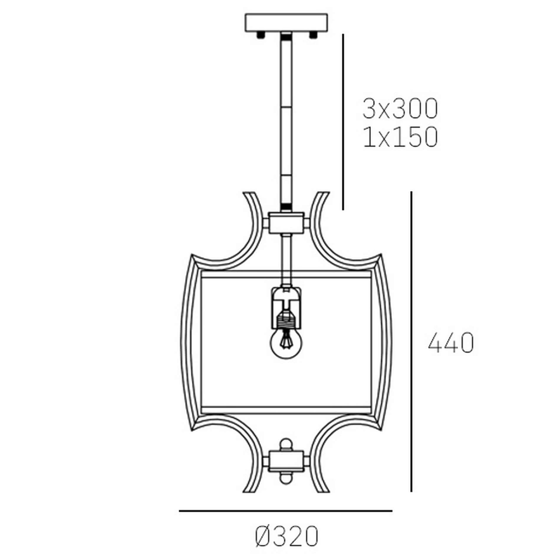 Lampa wisząca elegancka Faro P01039NI Cosmo Light