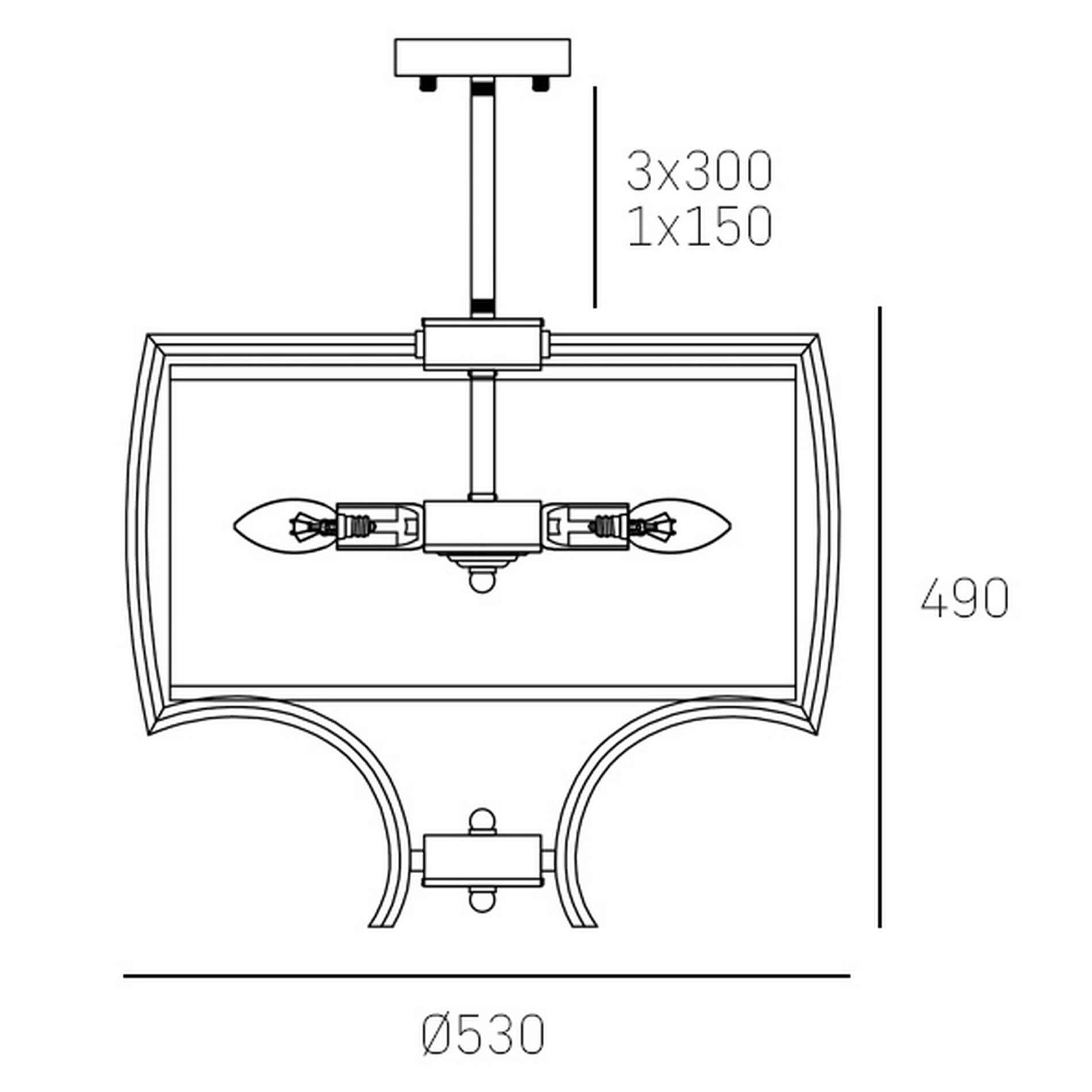 Lampa wisząca klasyczna Faro P04046NI Cosmo Light