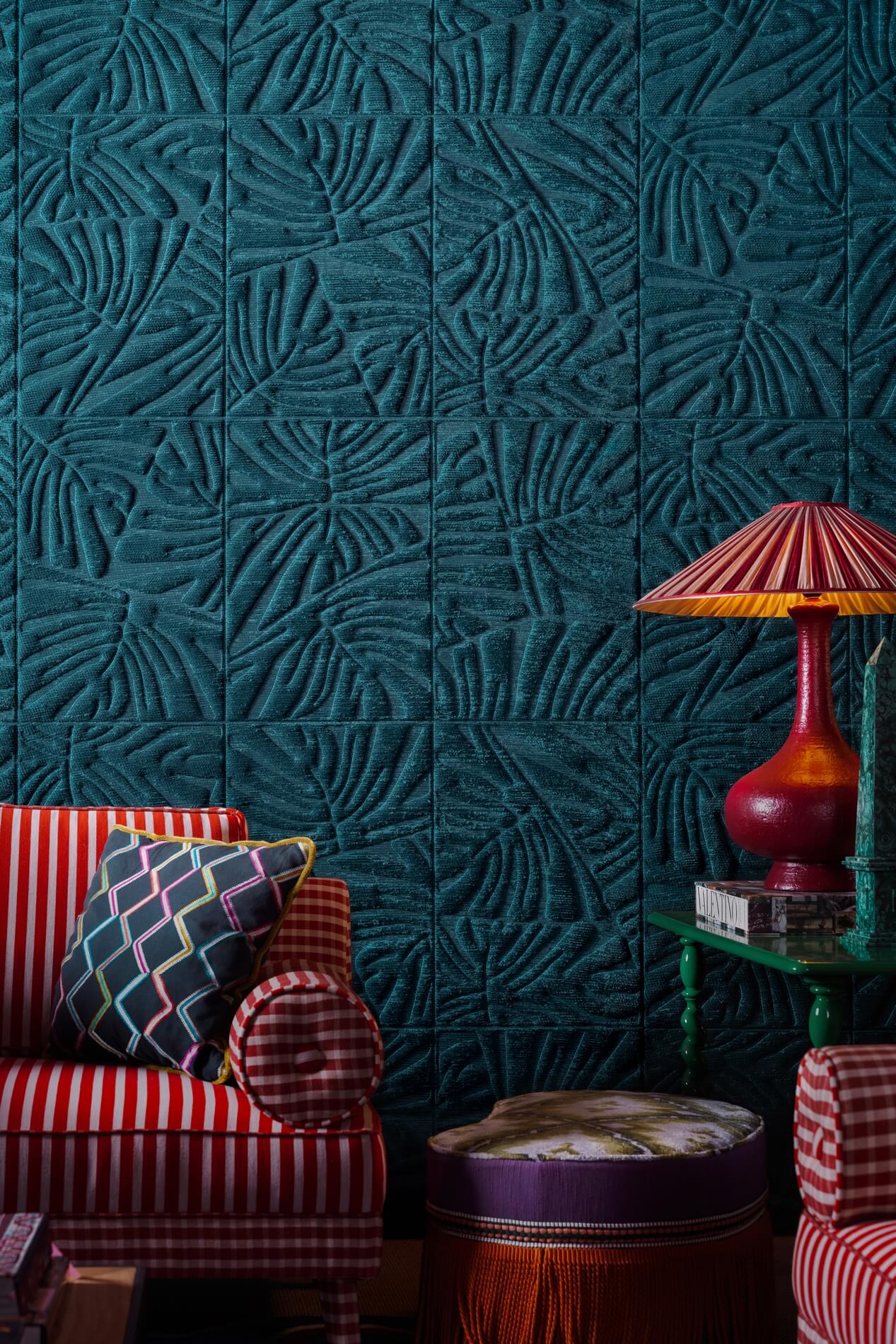 Tapeta tekstylna w liście monstery Arte 43023 Monstera Yala