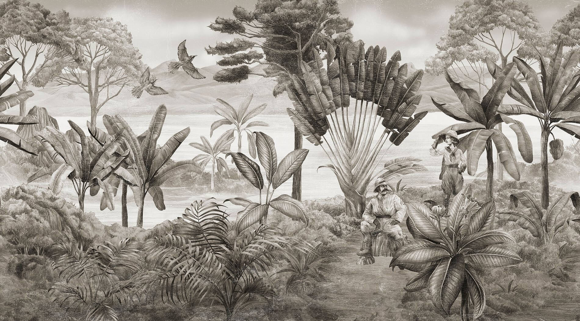 Fototapeta Dżungla Tecnografica 75287-2 Livingstone Seppia Expedition