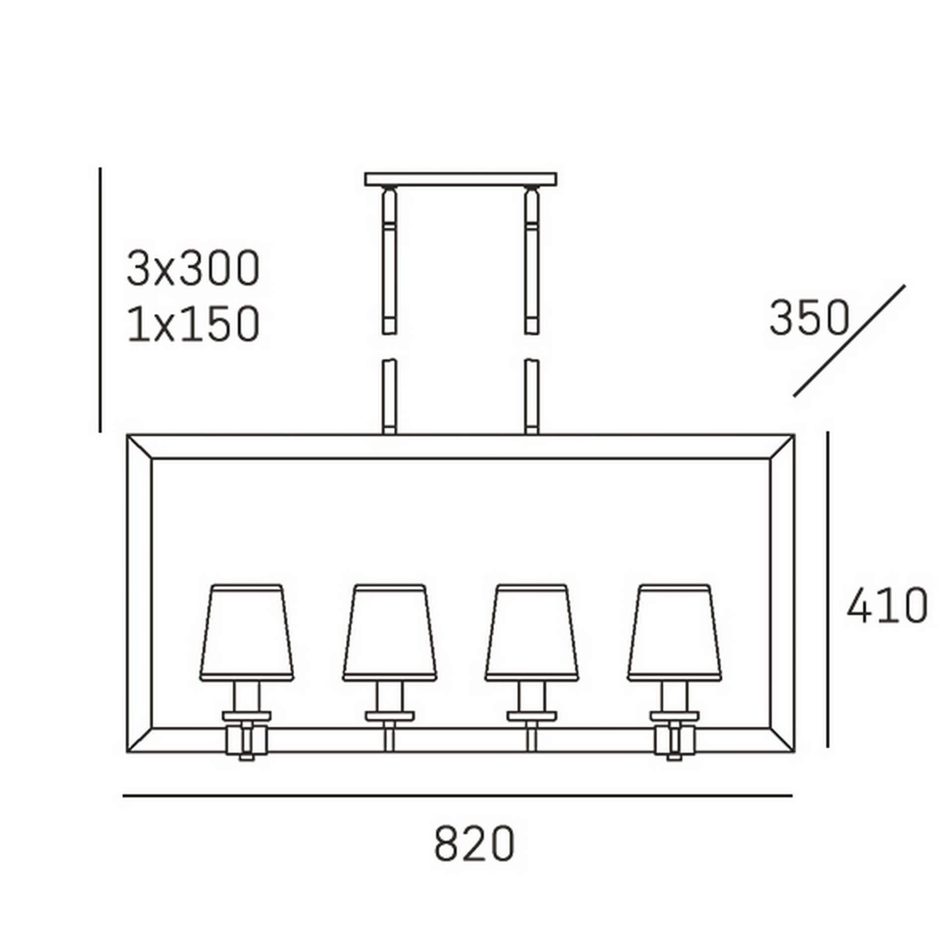 Lampa wisząca w nowojorskim stylu London P08038WH Cosmo Light