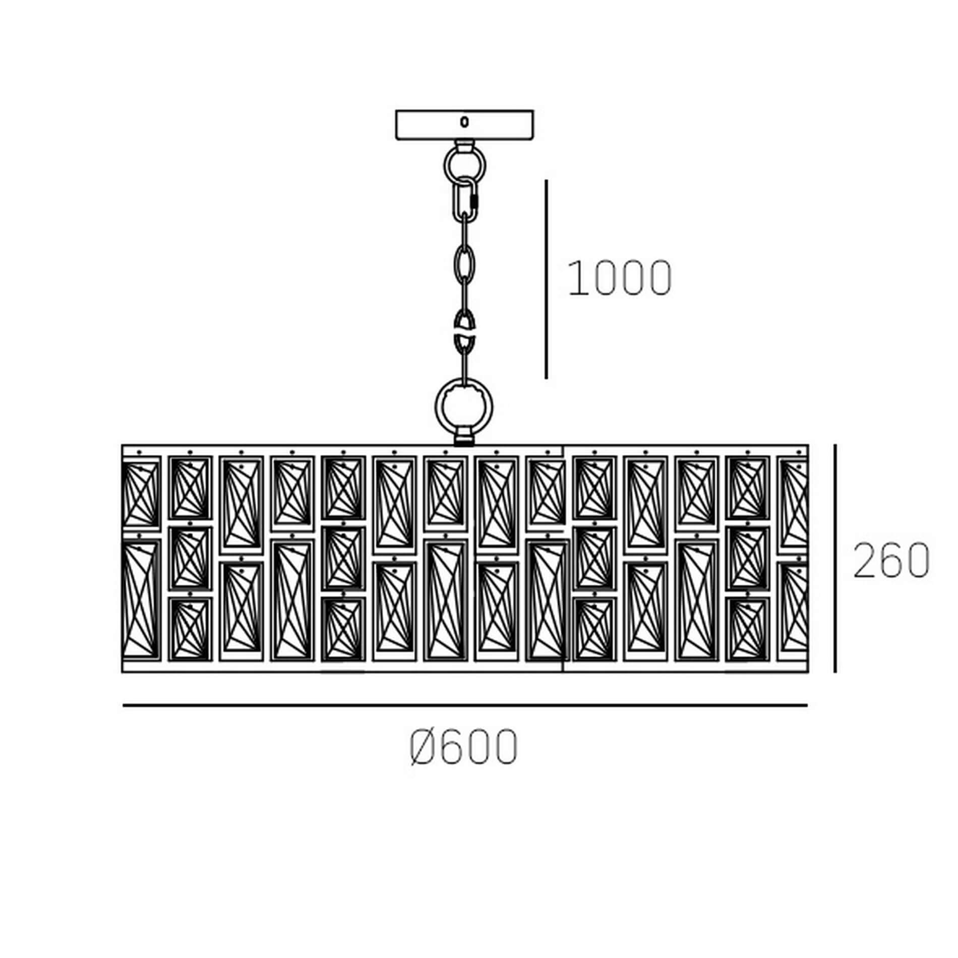 Luksusowa lampa wisząca KYIV II P06865CH Cosmo Light