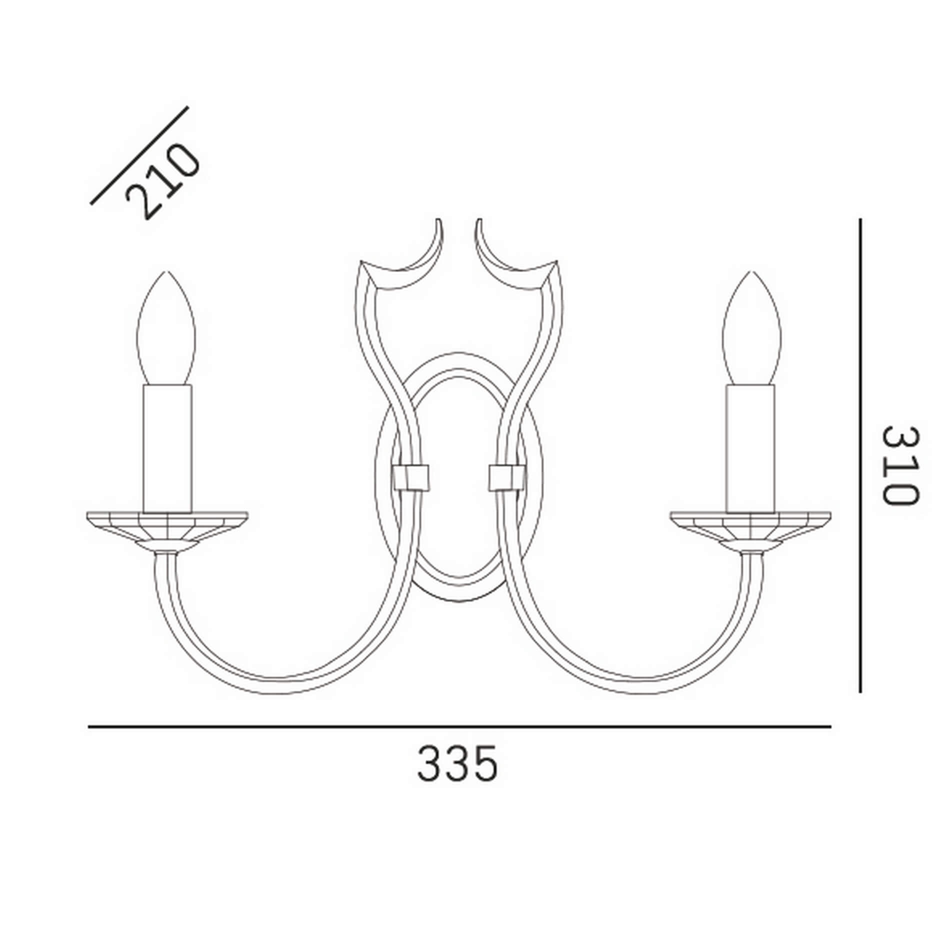 Kinkiet w stylu nowojorskim Riga W02779CH Cosmo Light